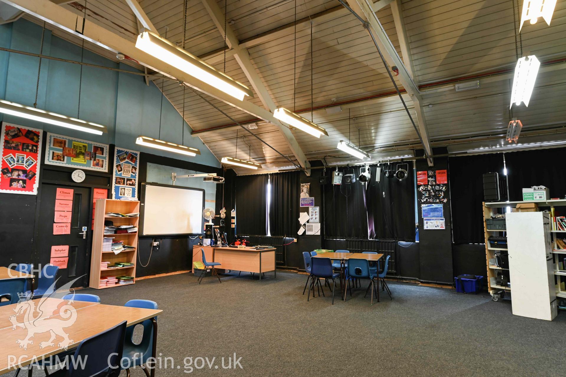Drama classroom 43b. First floor. Cathays High School