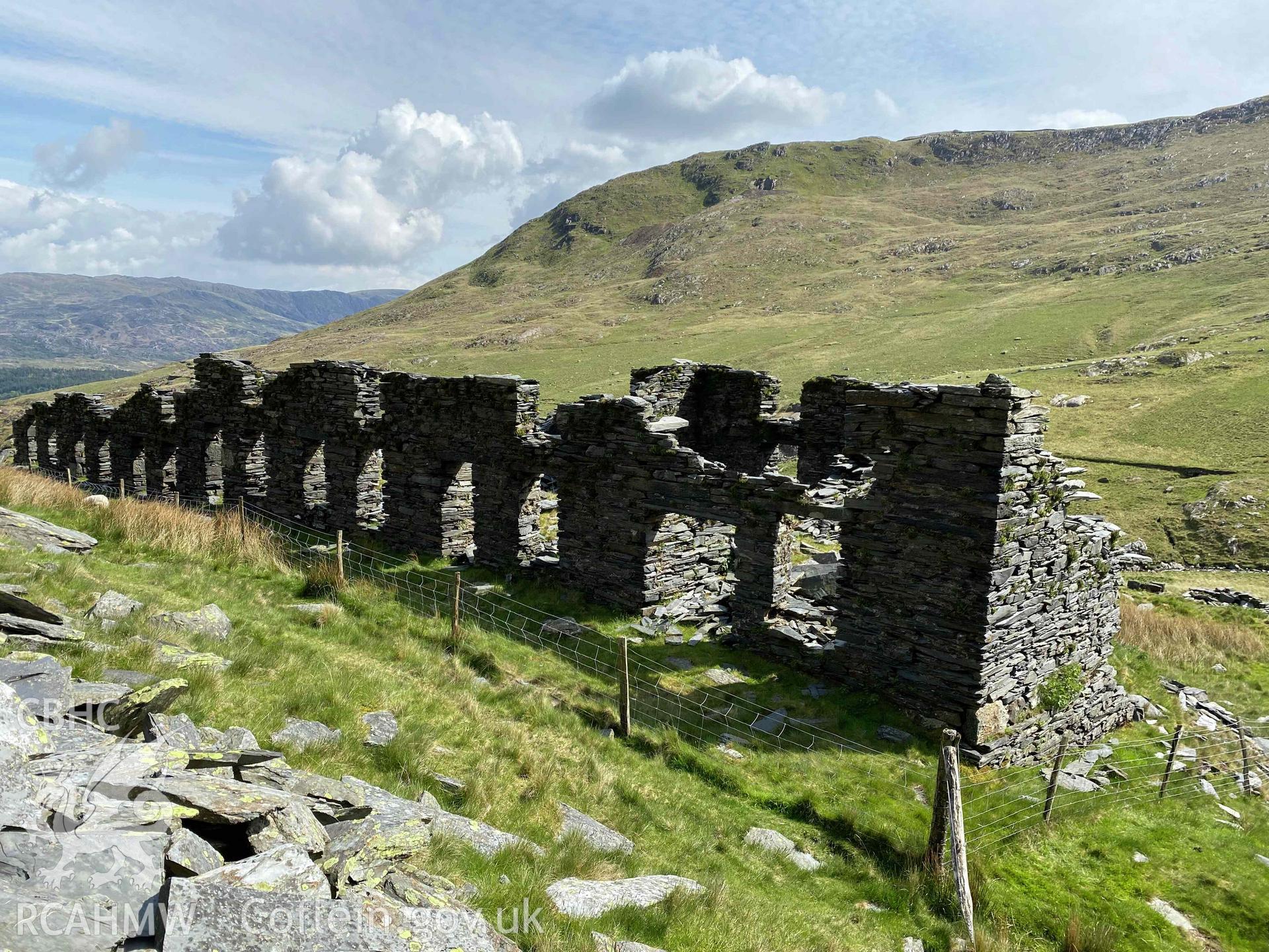Digital photograph of Hafod y Llan South Snowdon Slate Quarry barrack block, produced by Paul Davis in 2023
