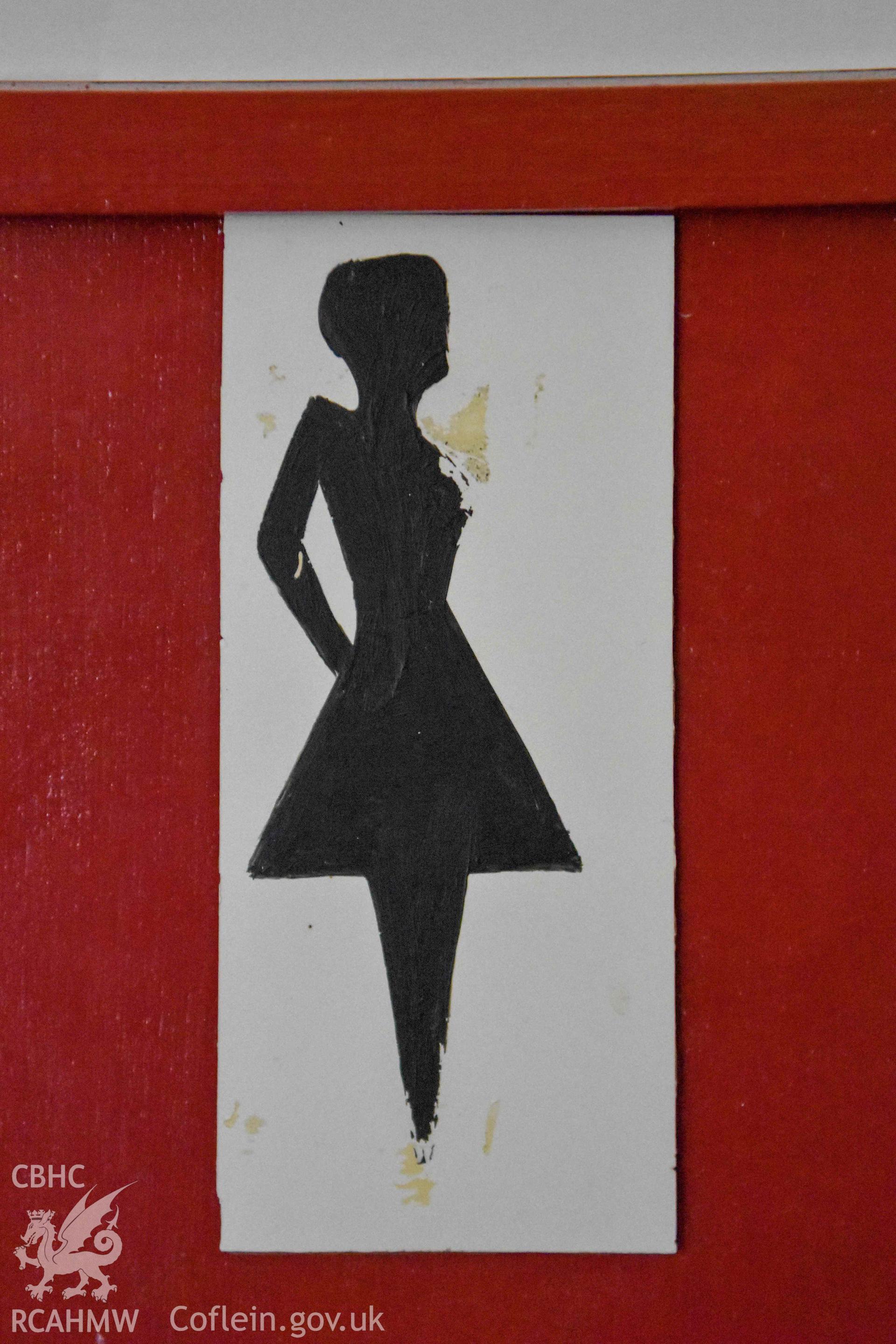 Sign for women's toilets