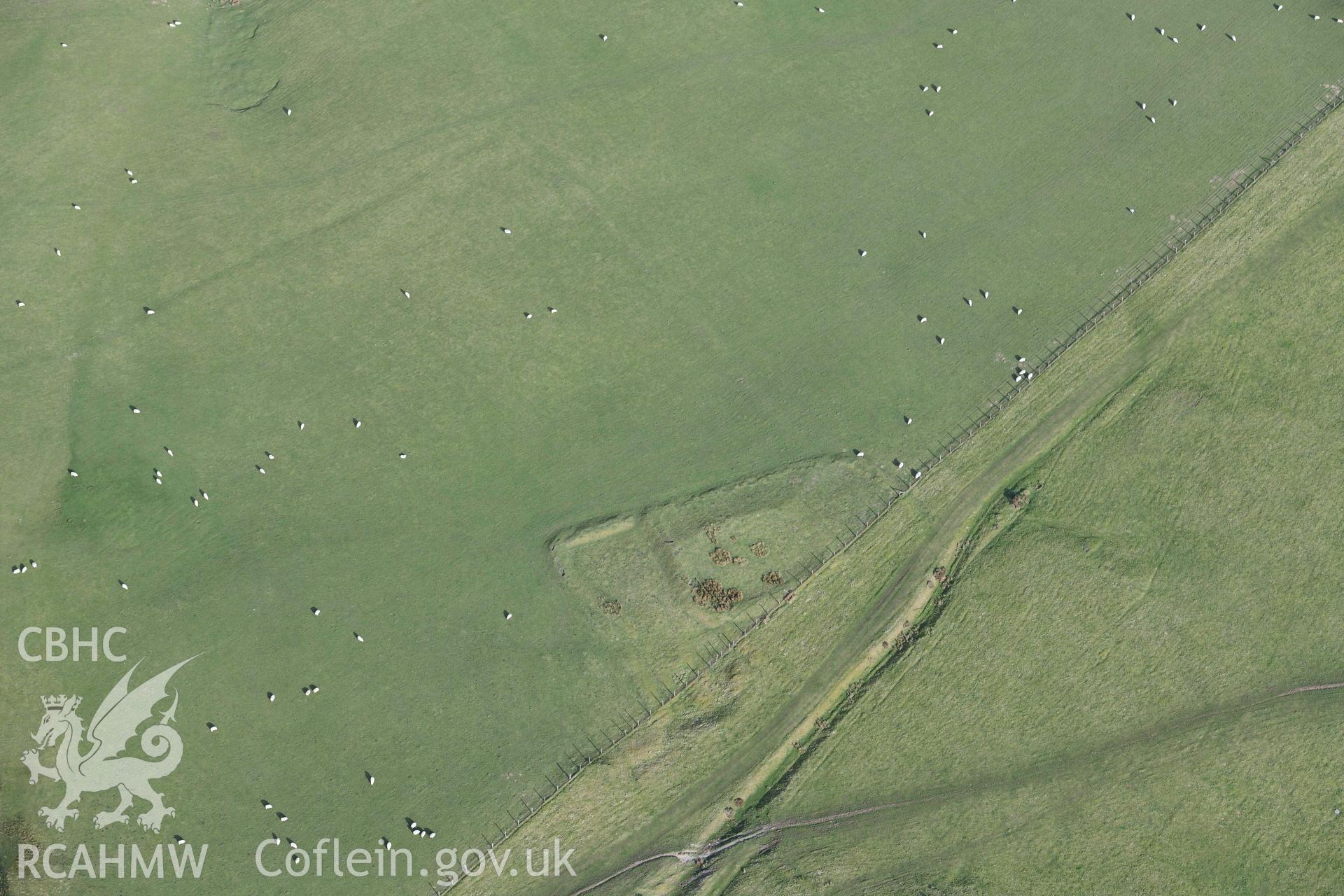 Cefn Goleu/Cwm Sidwal deserted rural settlement. Oblique aerial photograph taken during the Royal Commission’s programme of archaeological aerial reconnaissance by Toby Driver on 14 March 2022.