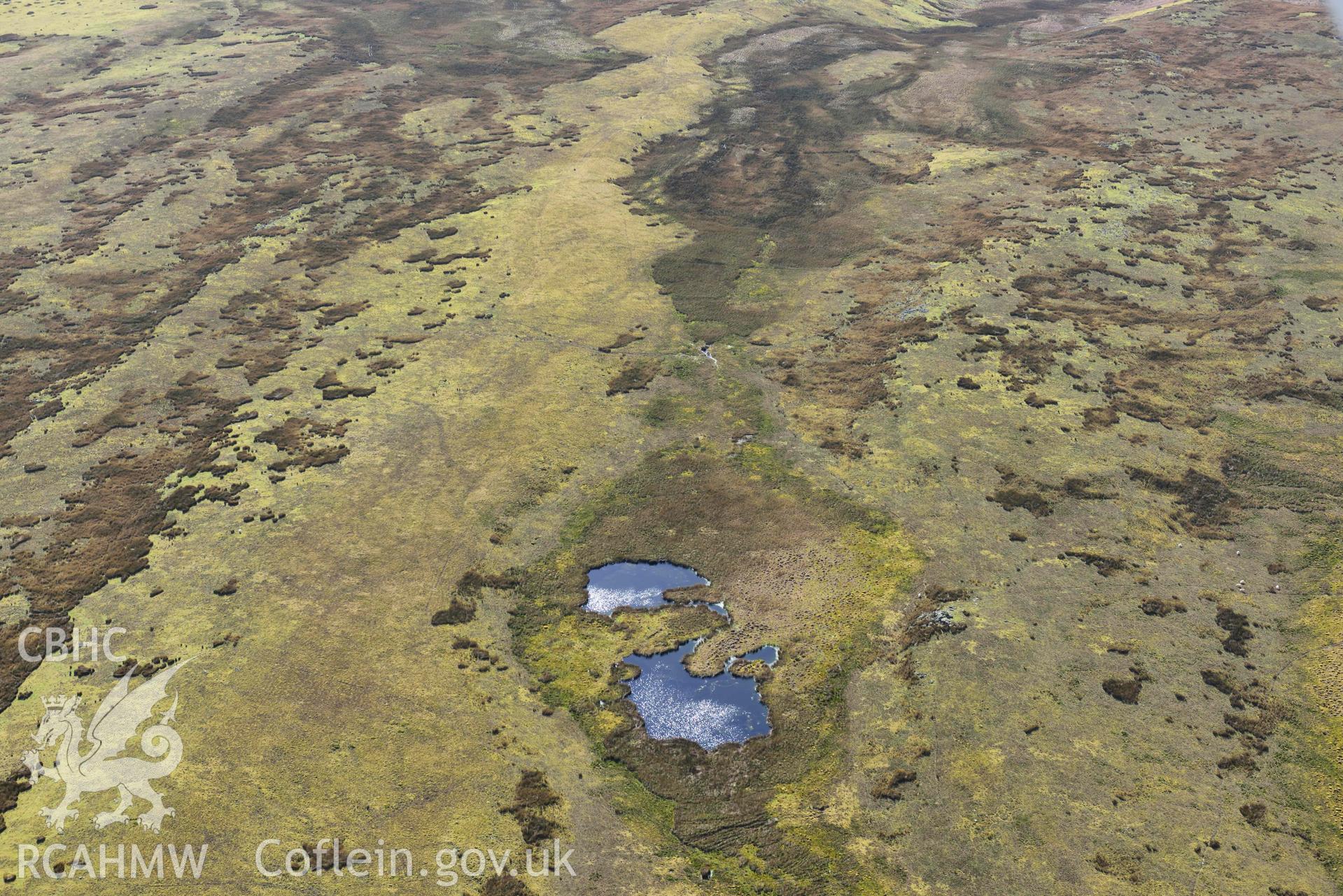 Hafen standing stone pair. Oblique aerial photograph taken during the Royal Commission’s programme of archaeological aerial reconnaissance by Toby Driver on 14 March 2022.