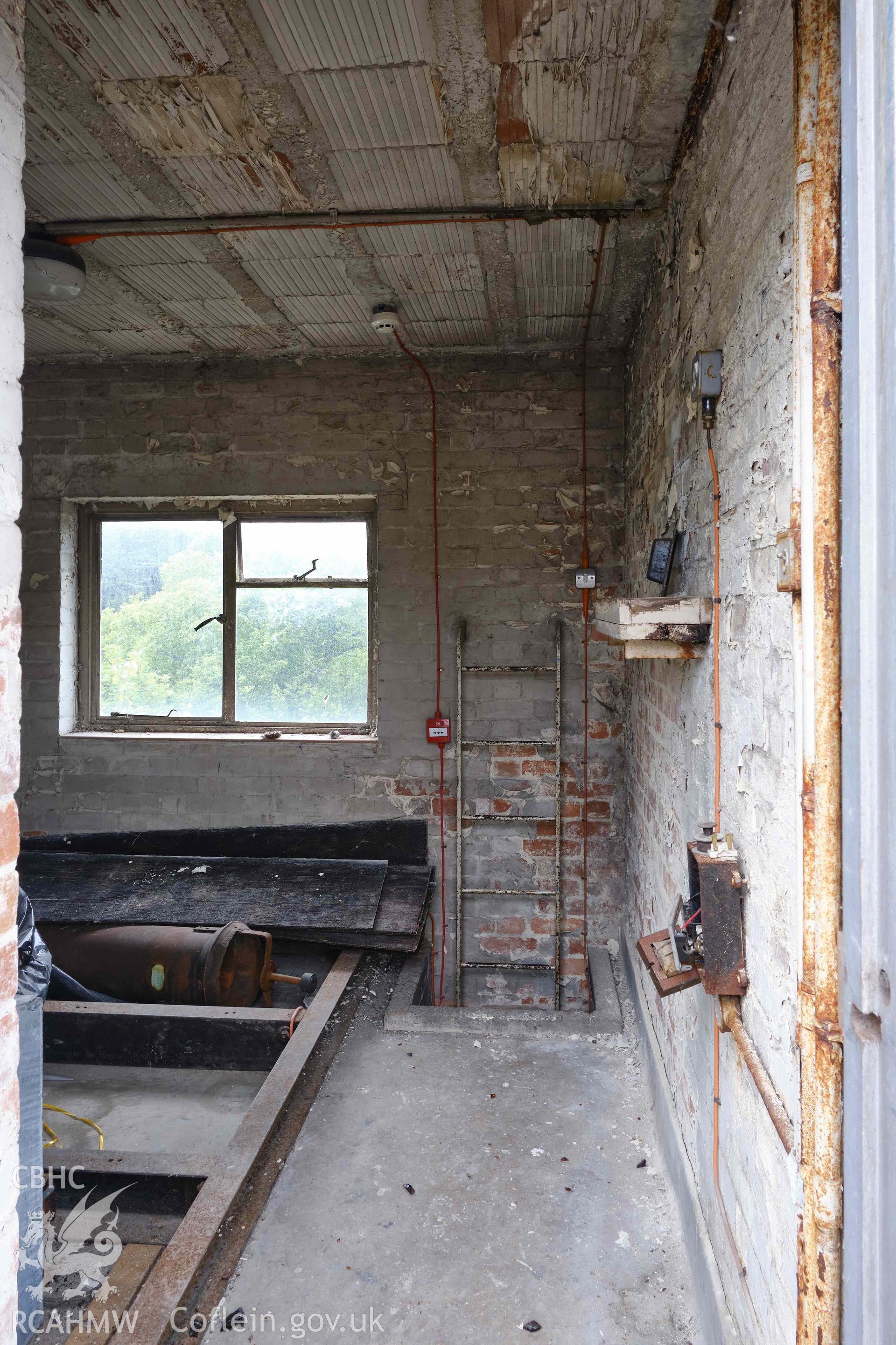 top storey of rear stair projection, looking NW