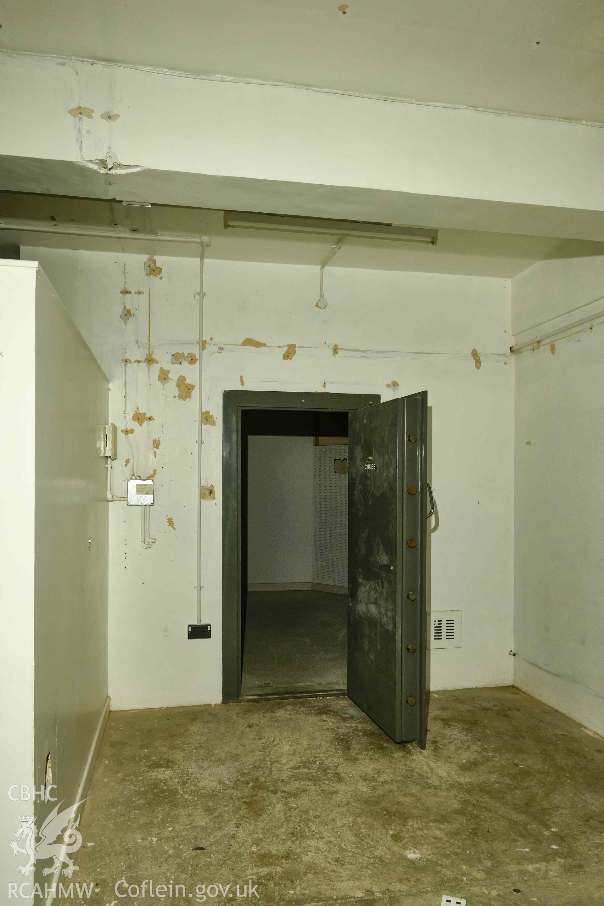Room B.13 looking NE into strong room (B.14)