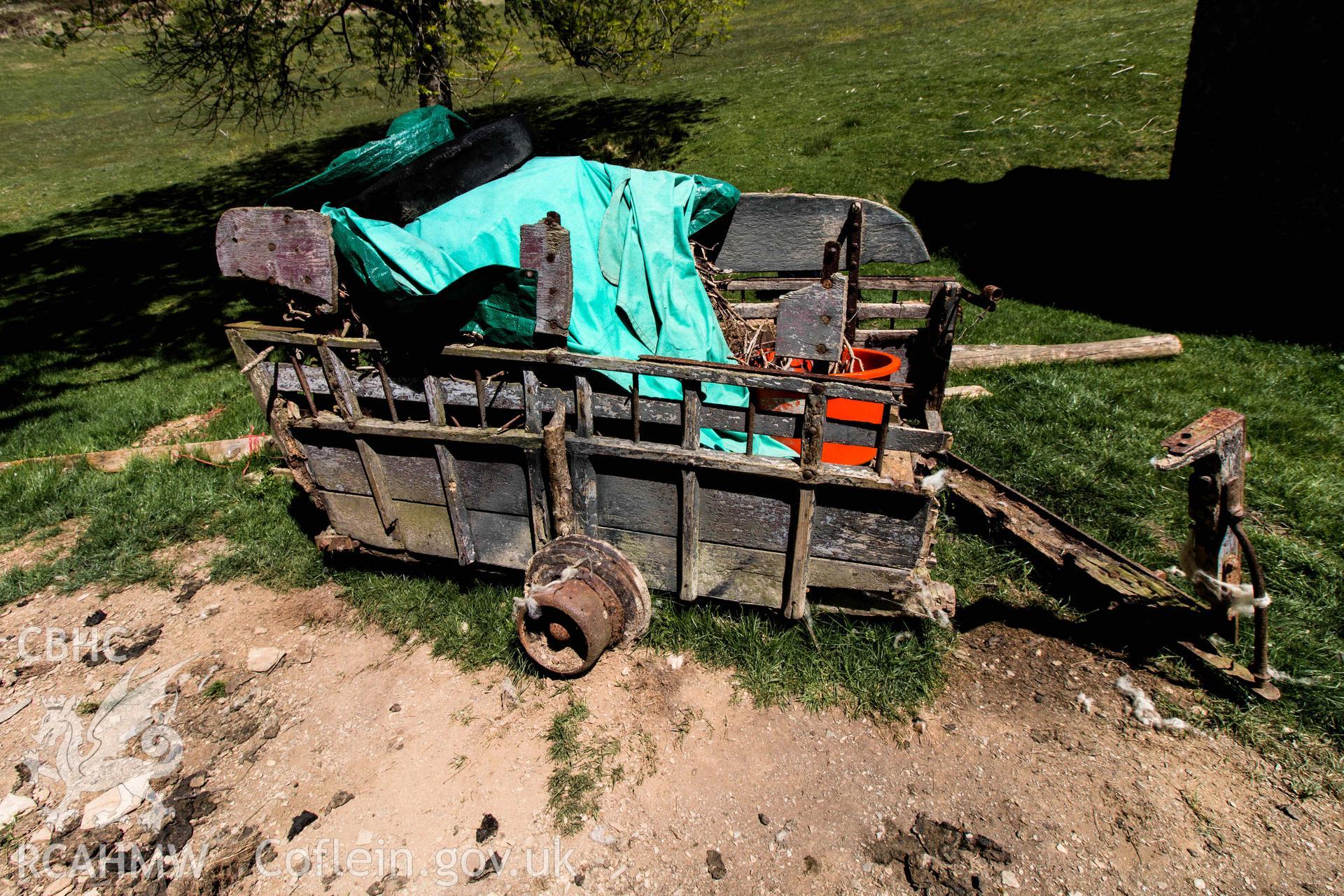 Llawrcwmbach: wooden cart