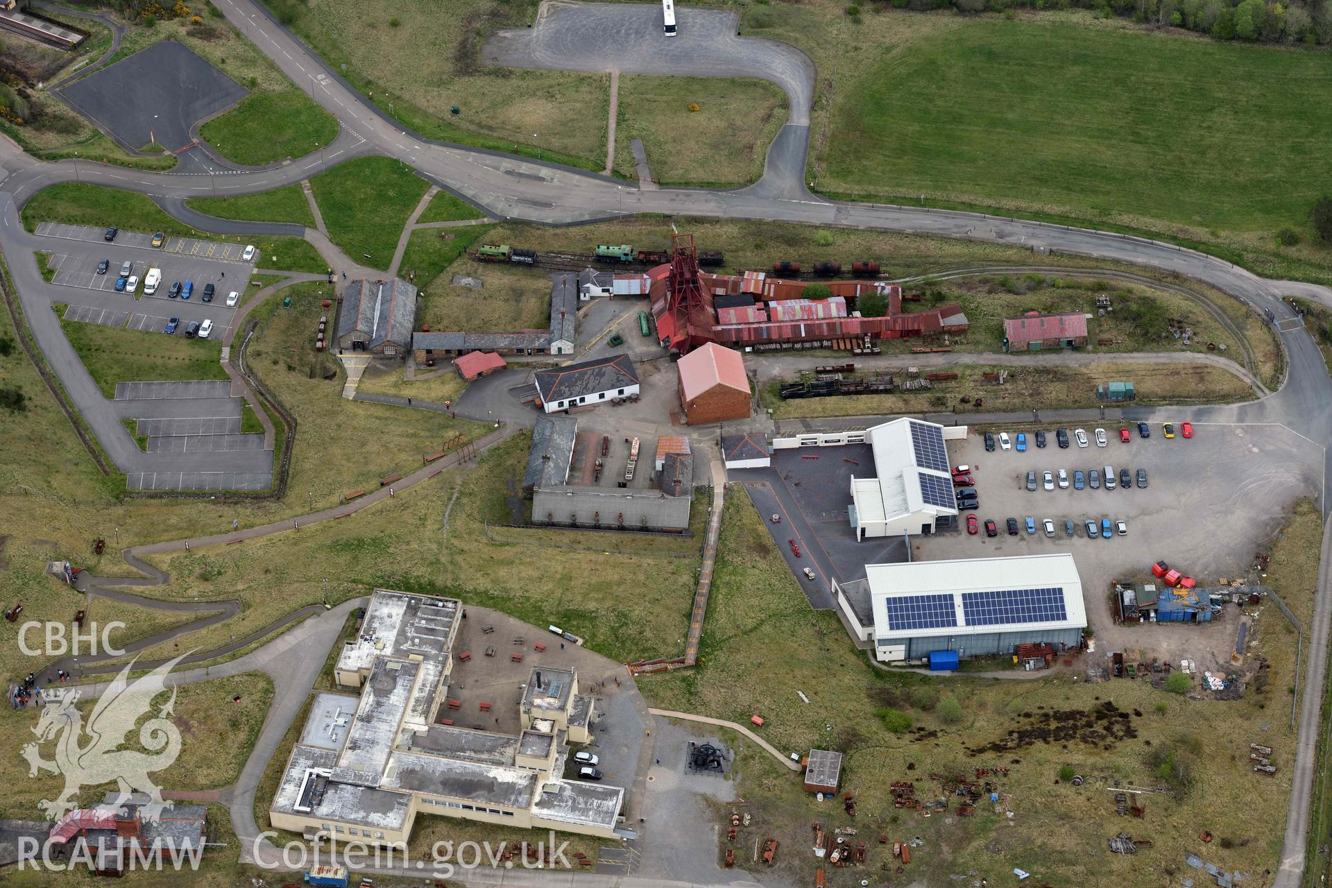 The Big Pit Colliery. Oblique aerial photograph taken during the Royal Commission's programme of archaeological aerial reconnaissance by Toby Driver on 29 April 2022.