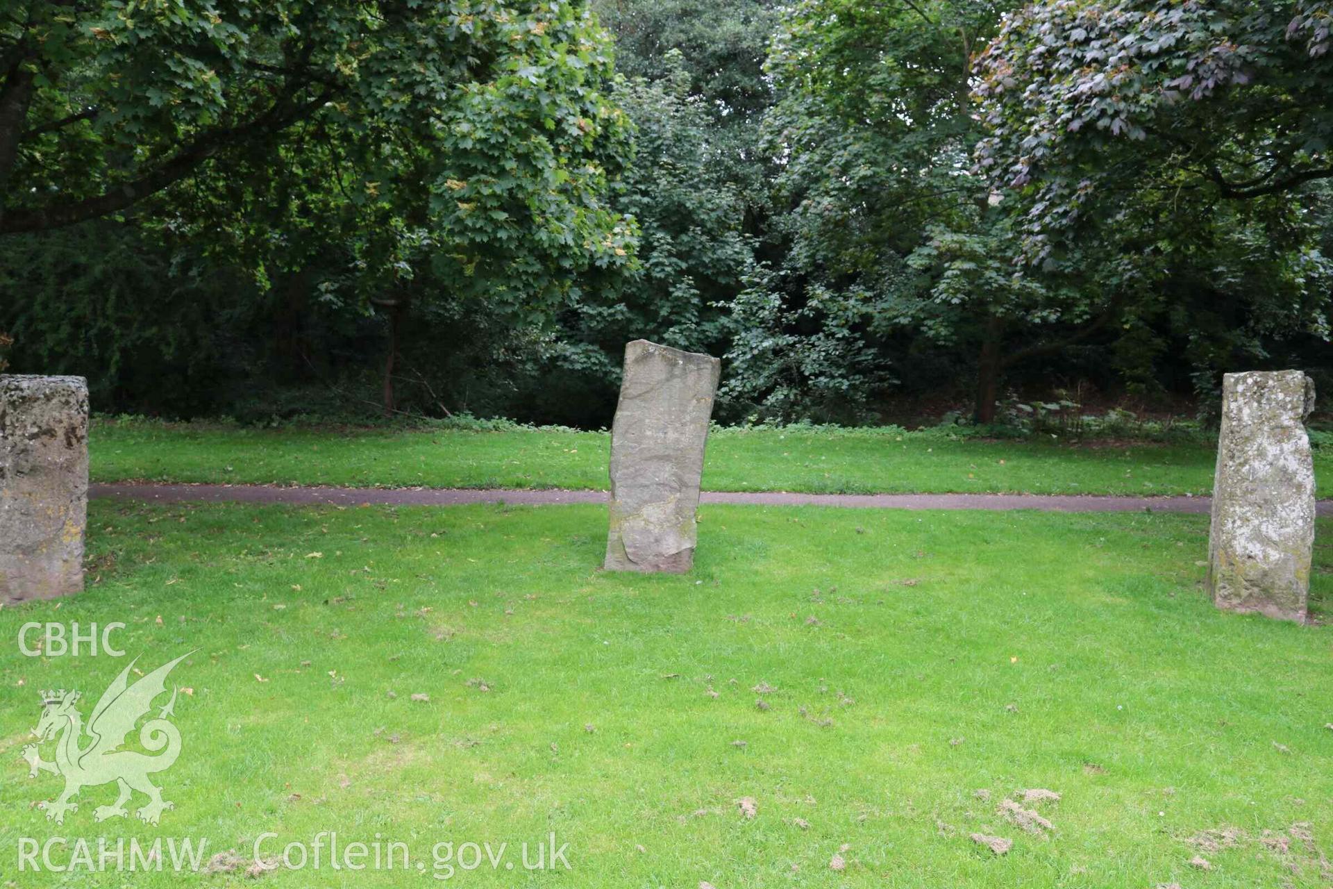 Photograph showing view of Gorsedd Circle at Abergavenny.