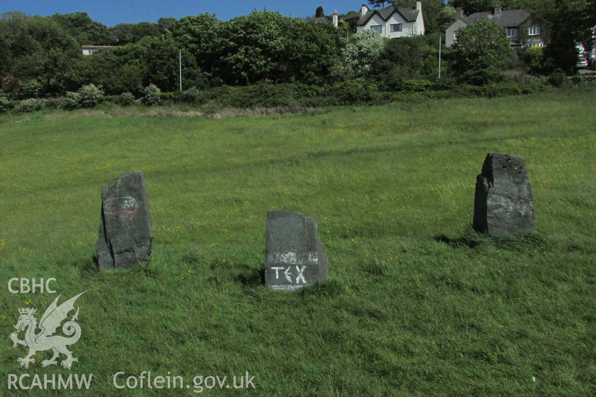 Photograph showing view of Gorsedd Circle at Bangor.