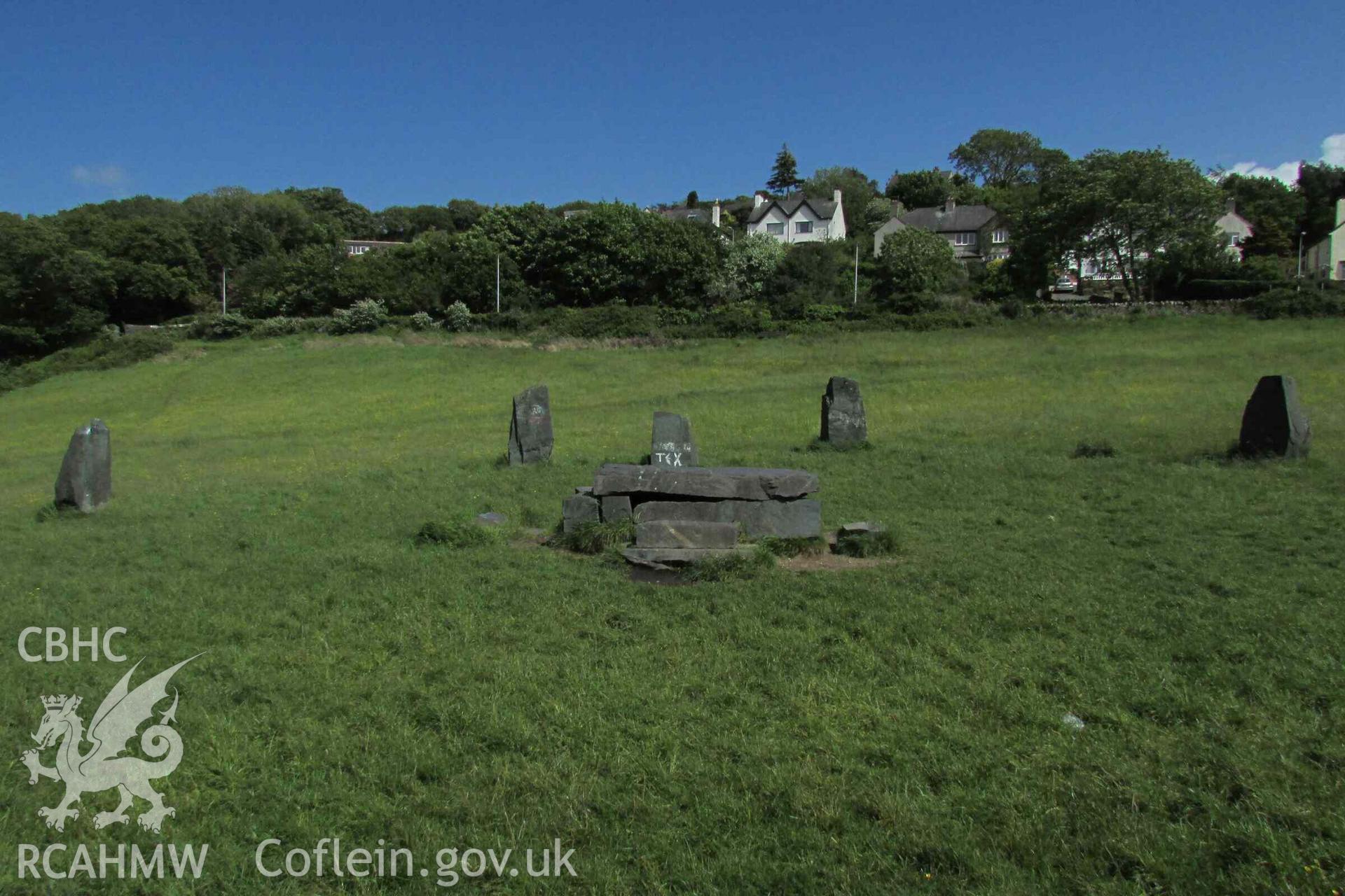 Photograph showing view of Gorsedd Circle at Bangor.