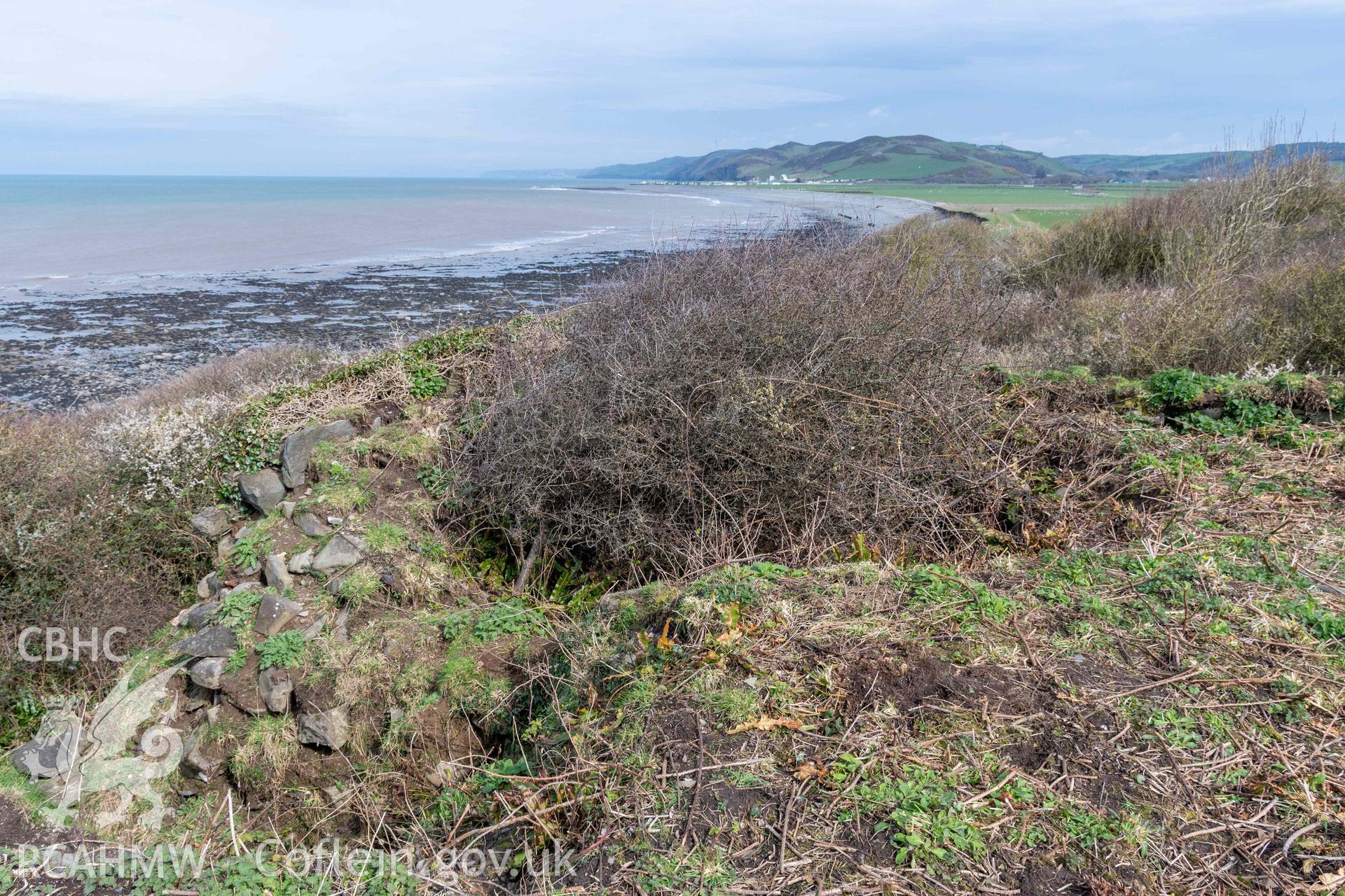 Kiln 4 crucible. Part of photographic survey of Aberstrincell lime kilns and coal yard, conducted by Louise Barker of the RCAHMW survey team on 21 March 2024.