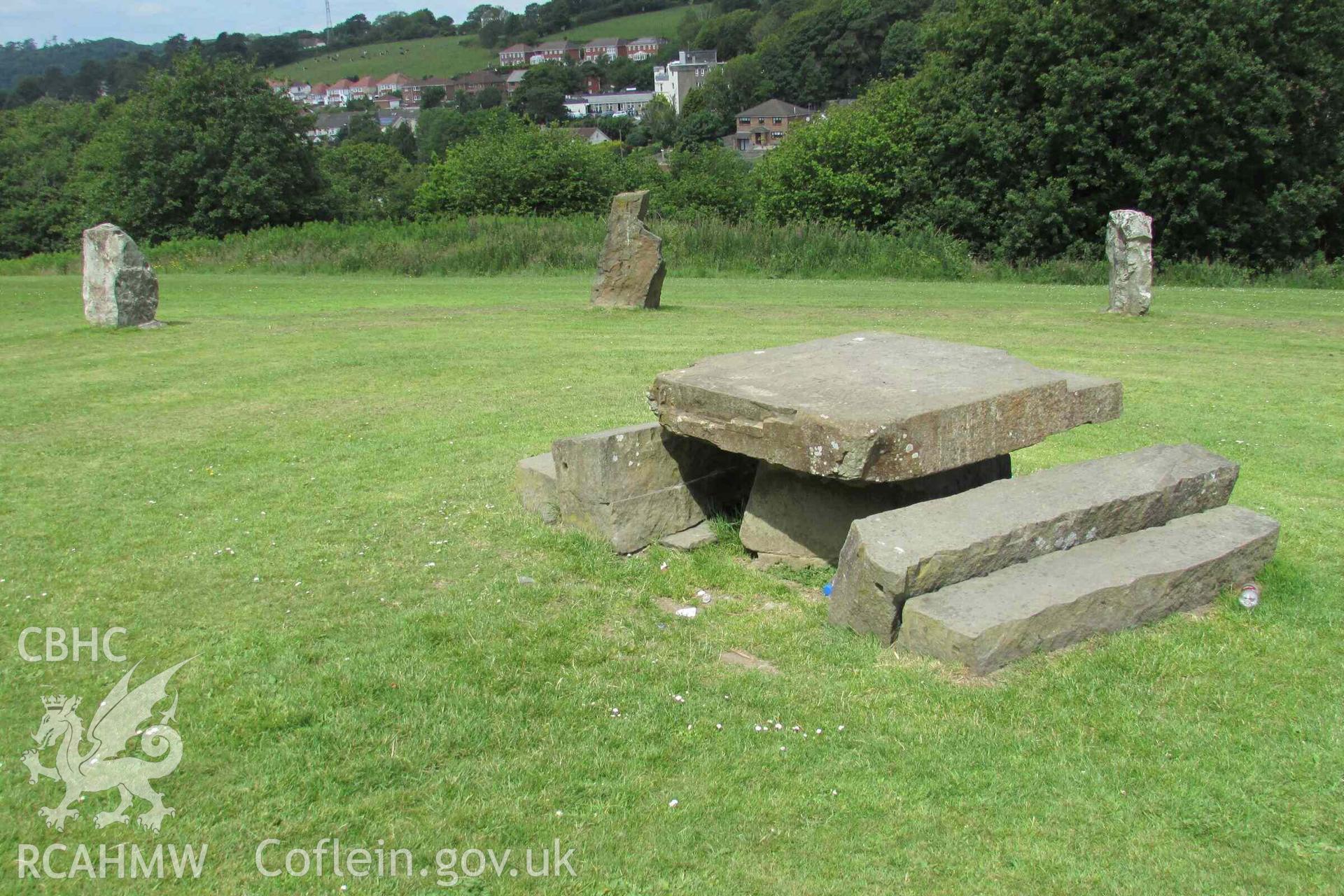 Photograph showing view of Gorsedd Circle at Bangor.