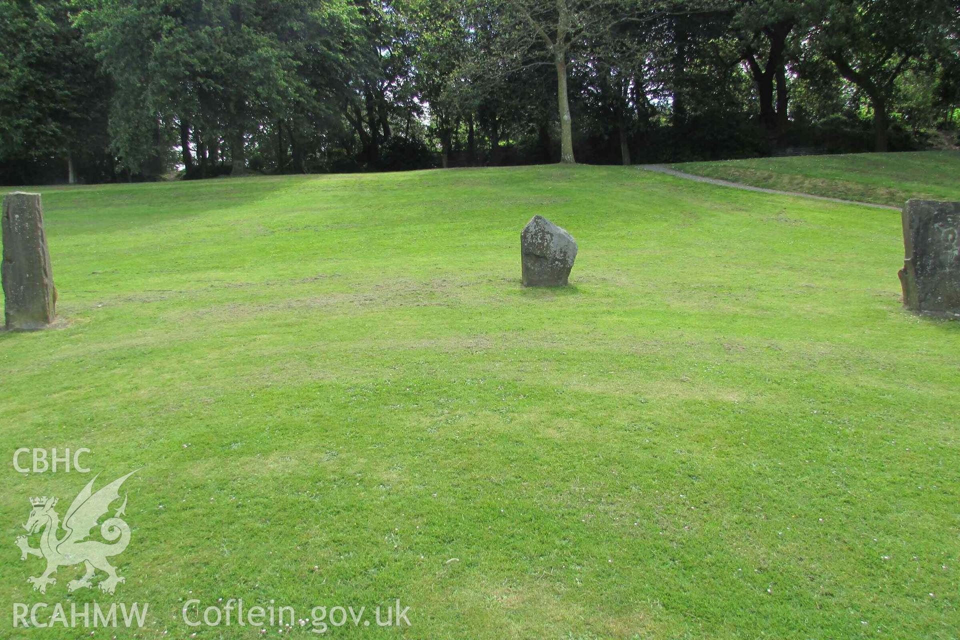 Photograph showing view of Gorsedd Circle at Bangor.