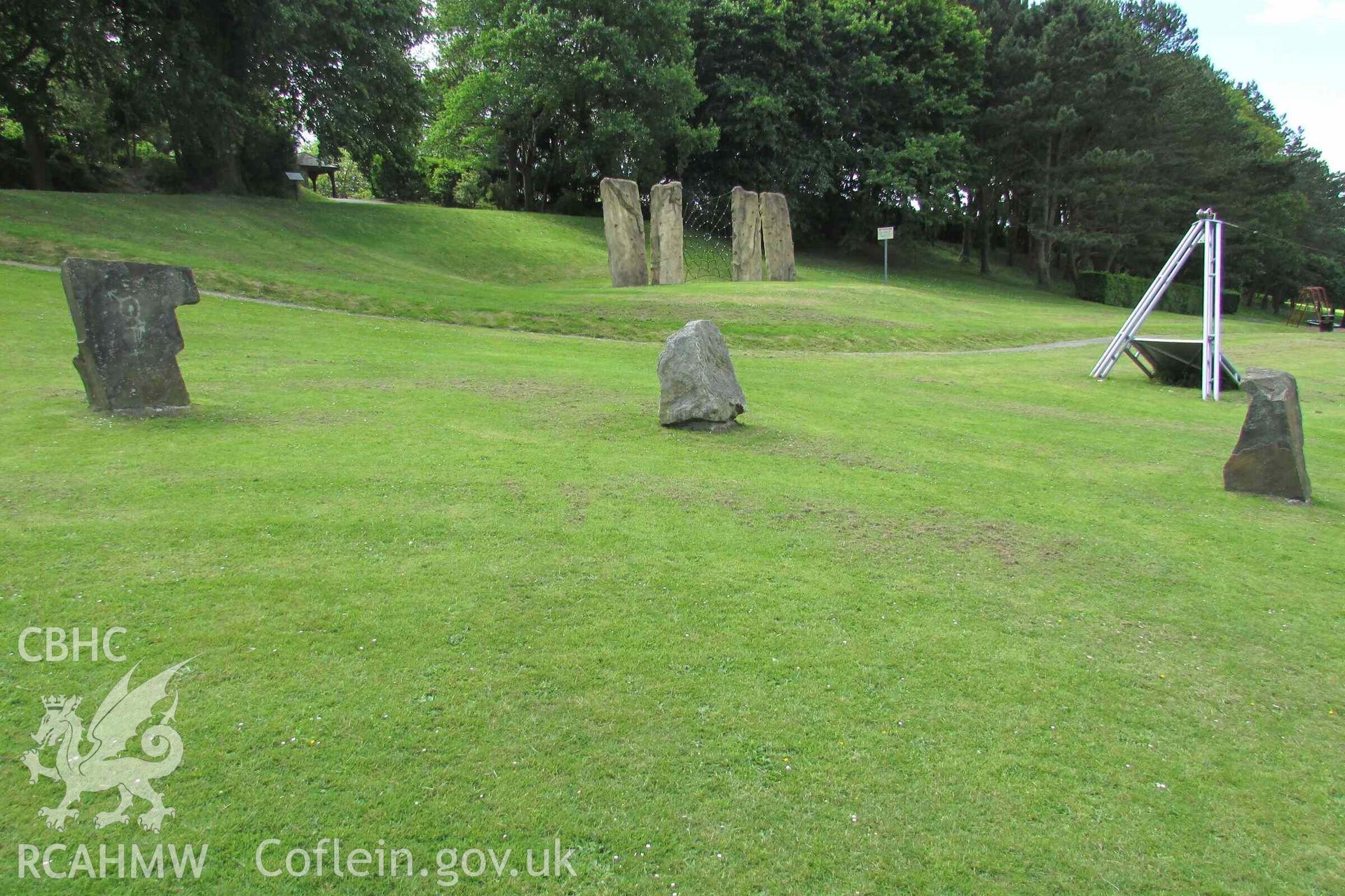 Photograph showing view of Gorsedd Circle at Bangor.