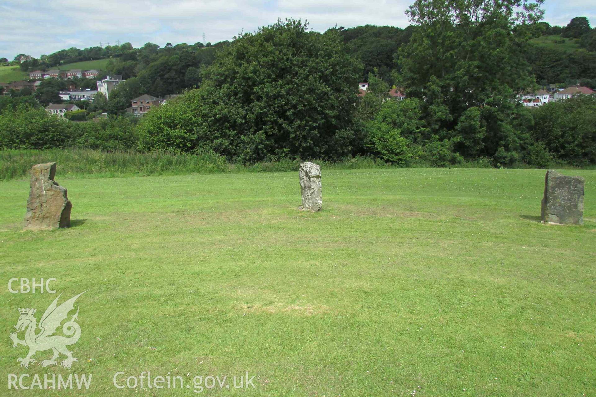 Photograph showing view of Gorsedd Circle at Bangor.