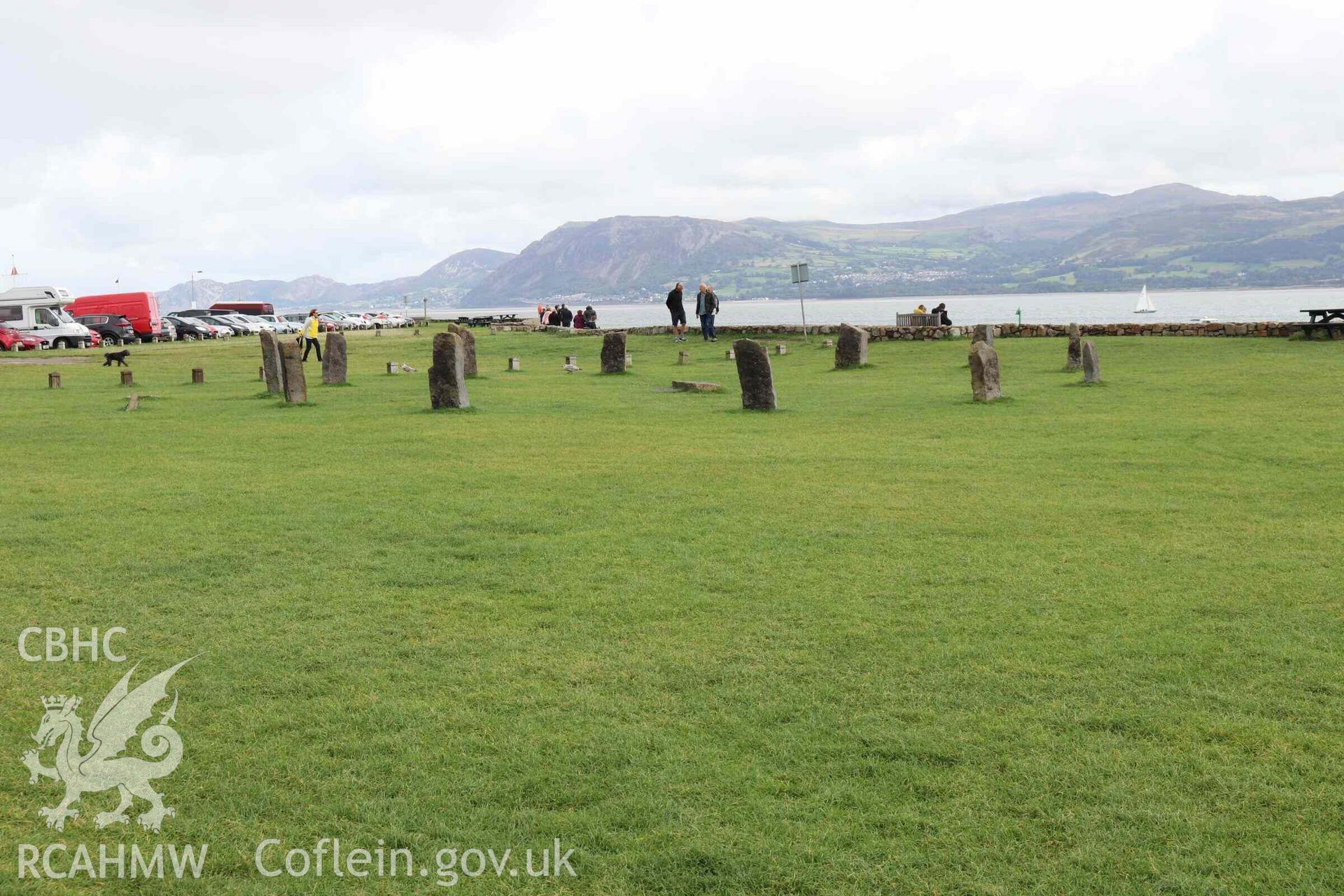 Photograph showing view of Gorsedd Circle at Beaumaris.