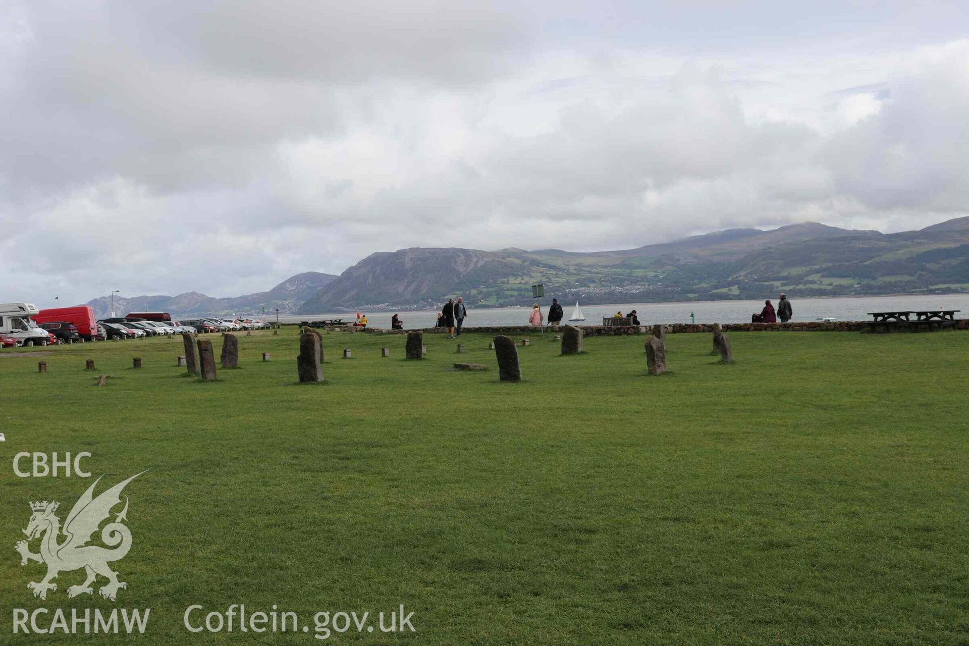 Photograph showing view of Gorsedd Circle at Beaumaris.