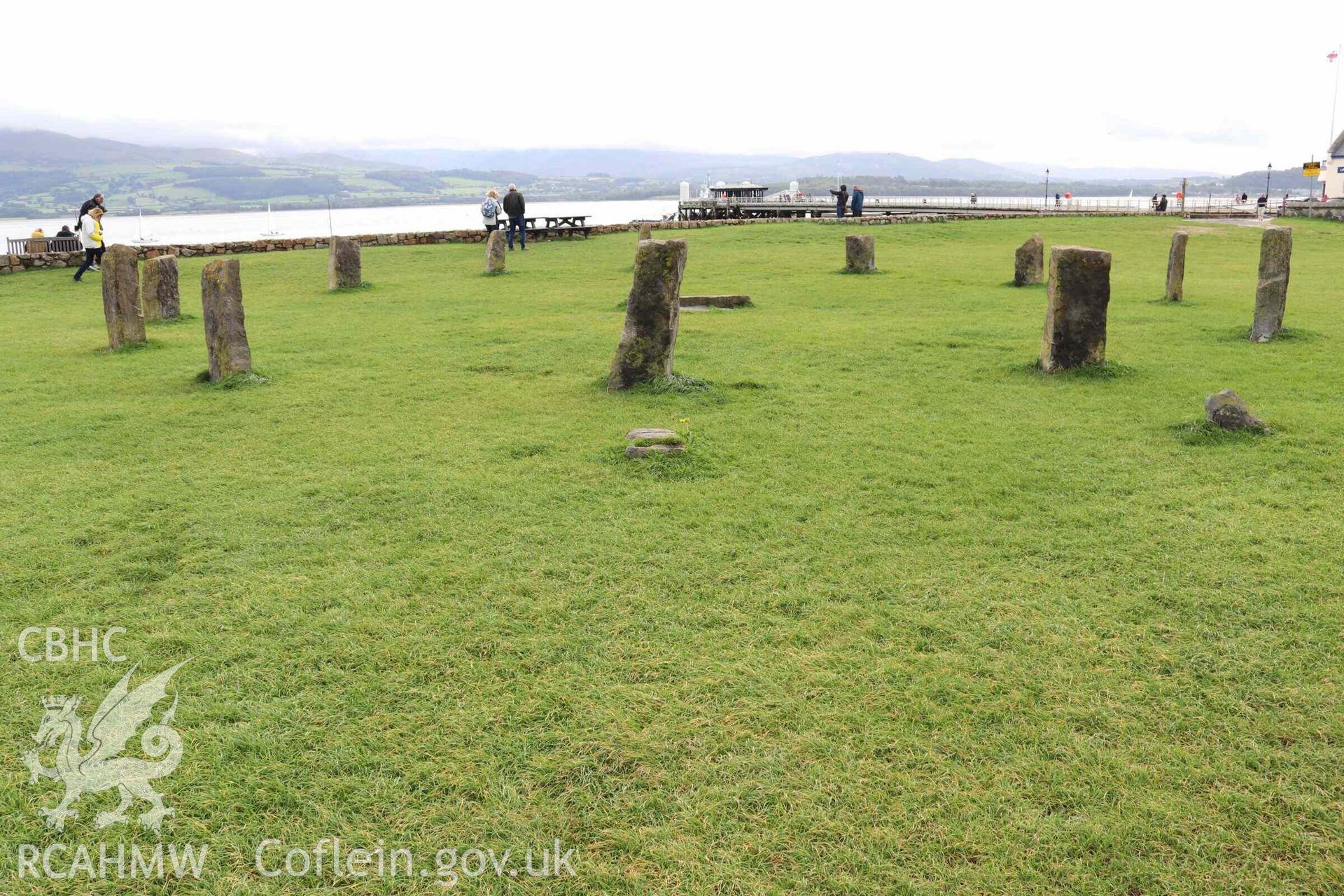 Photograph showing view of Gorsedd Circle at Beaumaris.