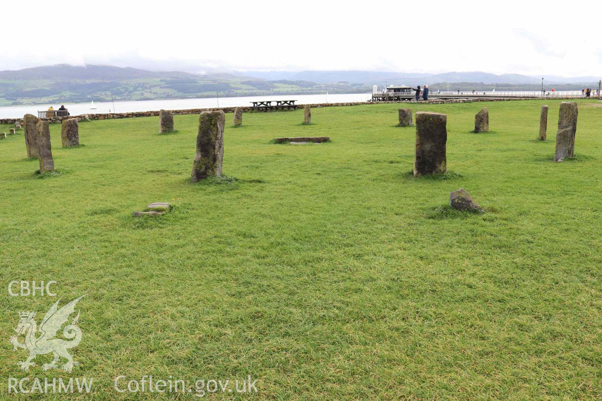 Photograph showing view of Gorsedd Circle at Beaumaris.