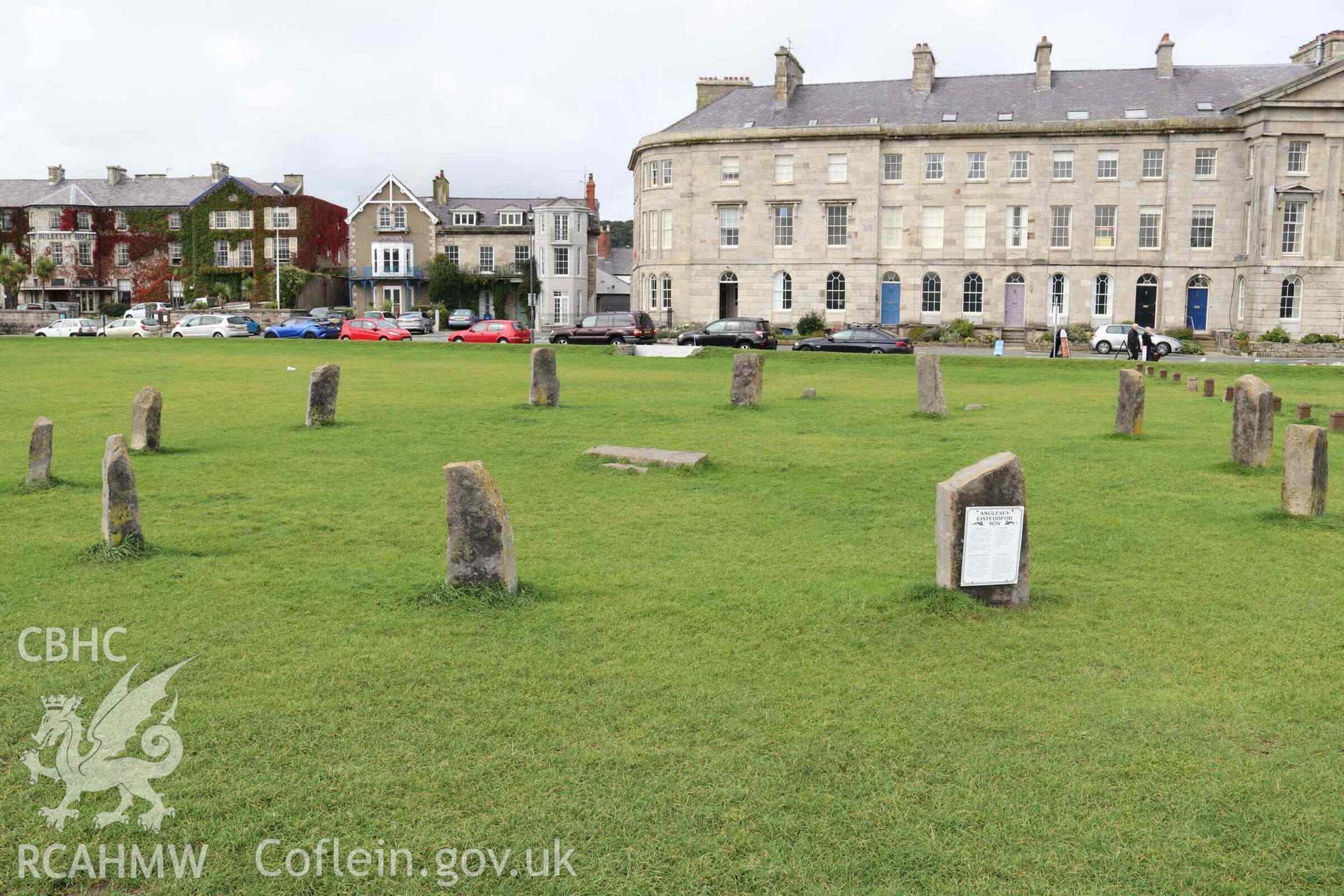 Photograph showing view of Gorsedd Circle at Beaumaris.