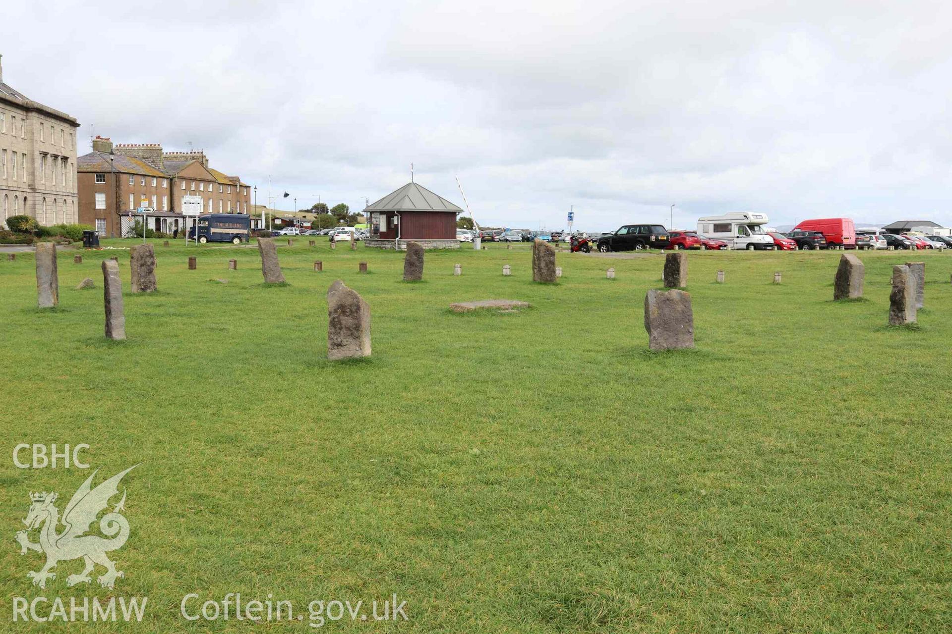 Photograph showing view of Gorsedd Circle at Beaumaris.