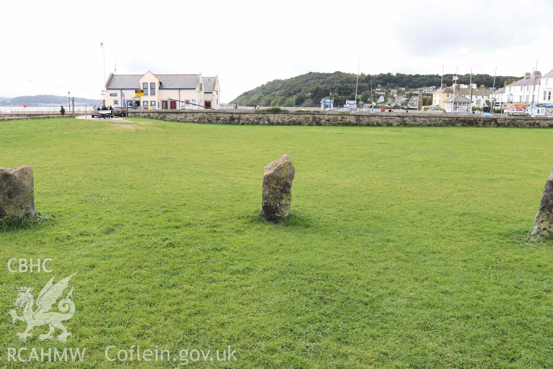 Photograph showing view of Gorsedd Circle at Beaumaris.