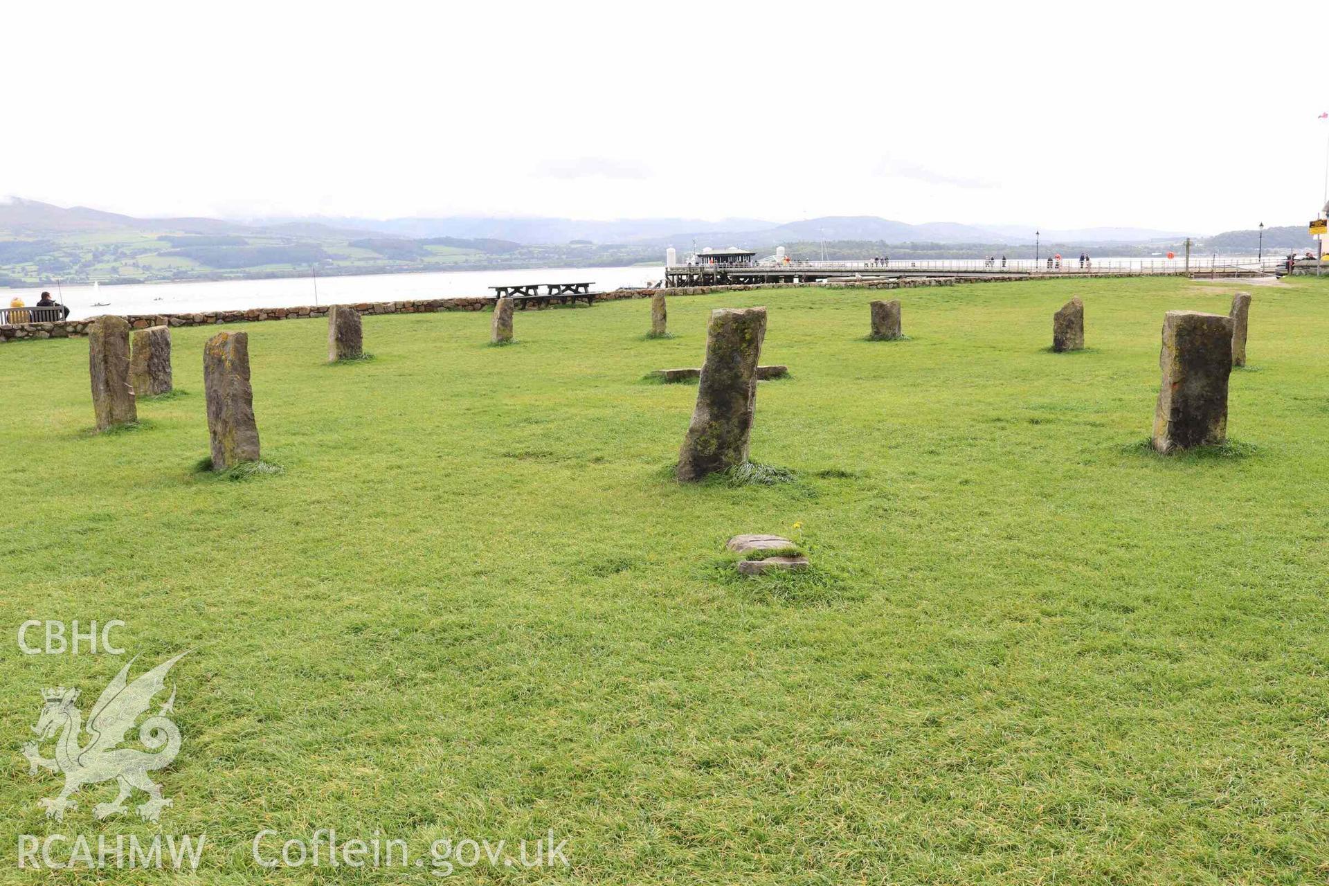 Photograph showing view of Gorsedd Circle at Beaumaris.