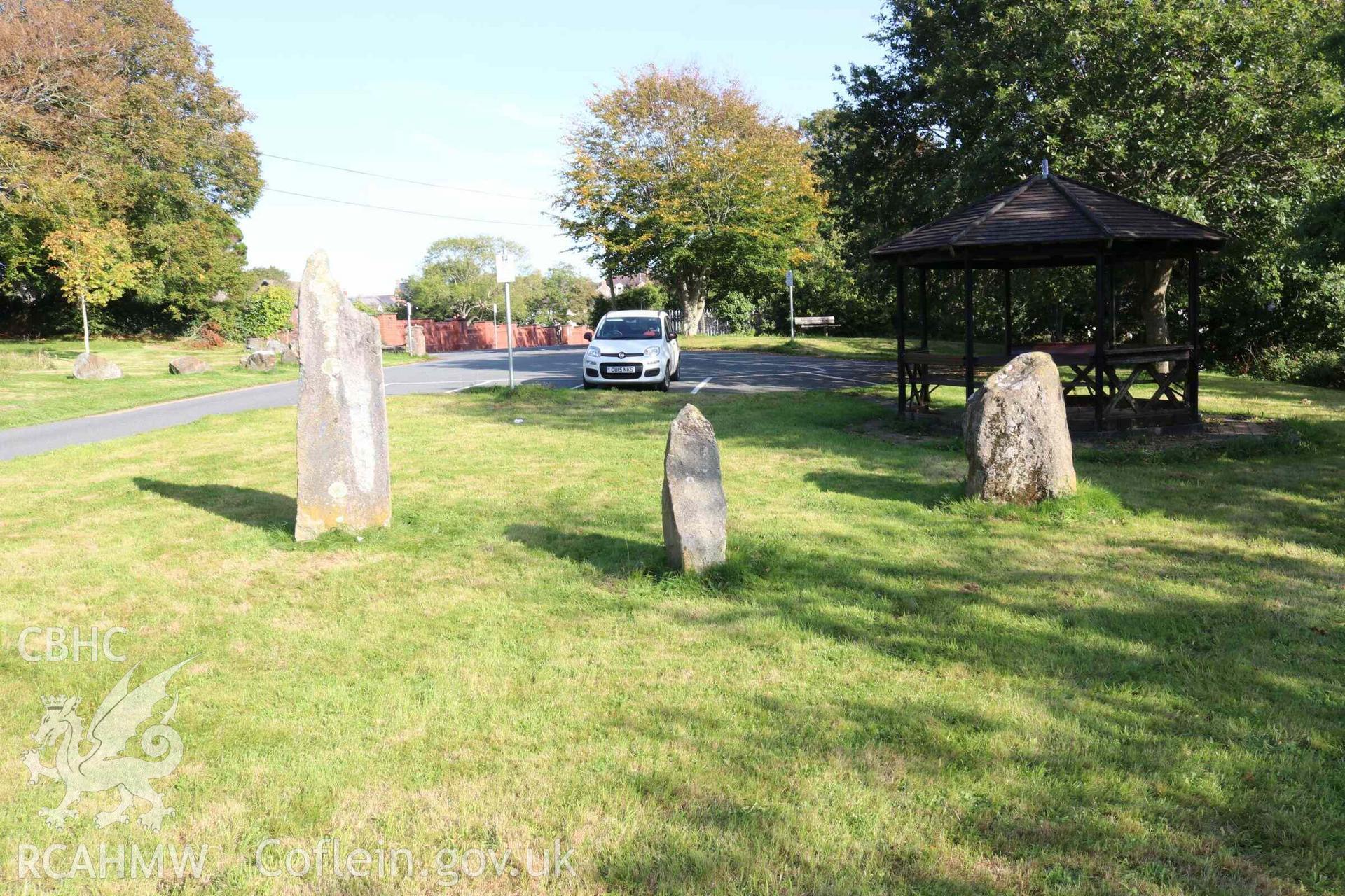 Photograph showing the Gorsedd Circle at Aberteifi (Cardigan).