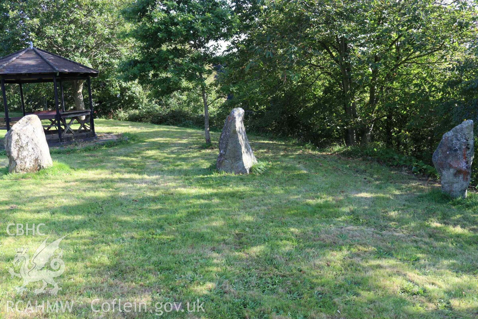 Photograph showing the Gorsedd Circle at Aberteifi (Cardigan).