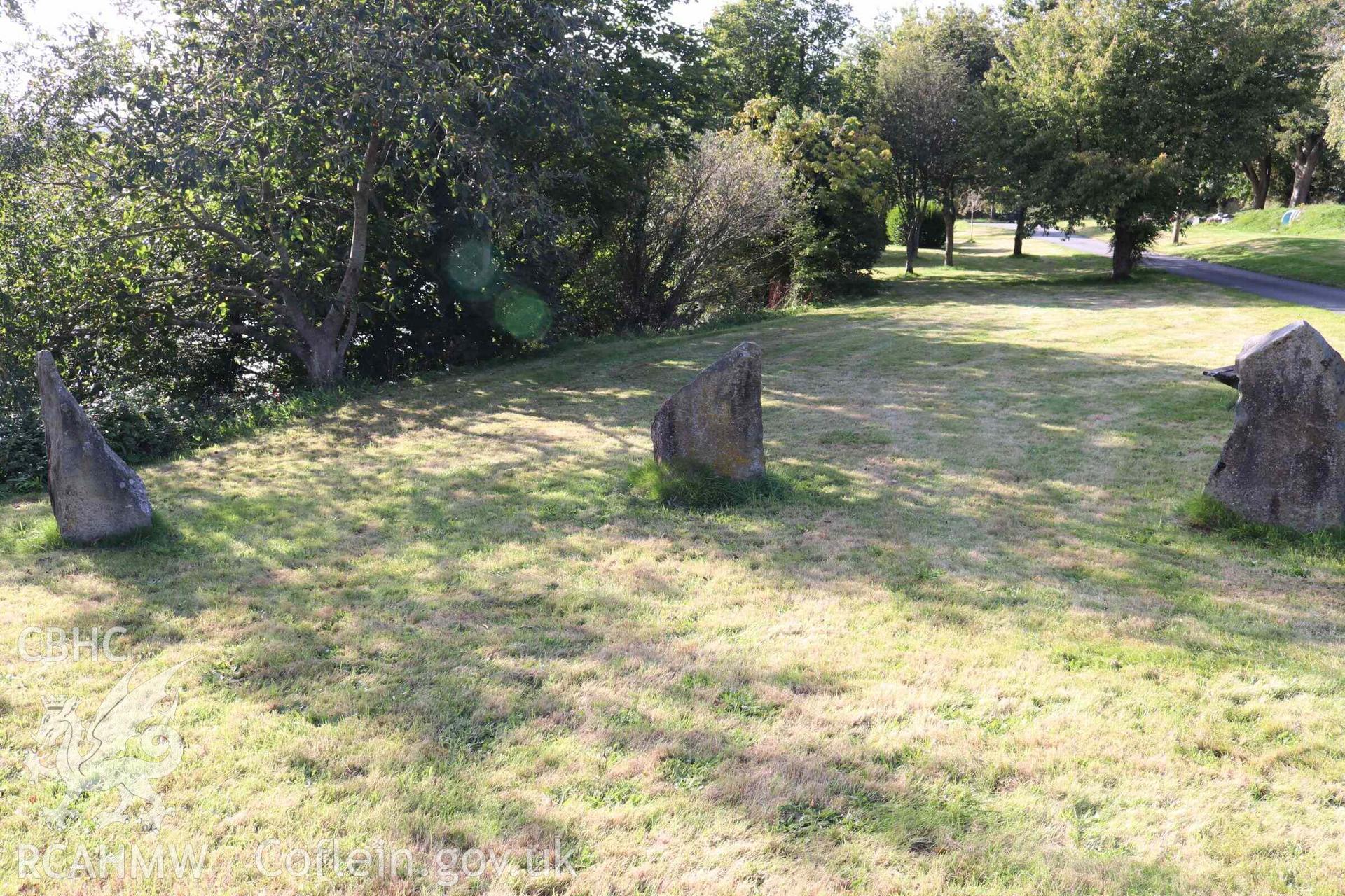 Photograph showing the Gorsedd Circle at Aberteifi (Cardigan).