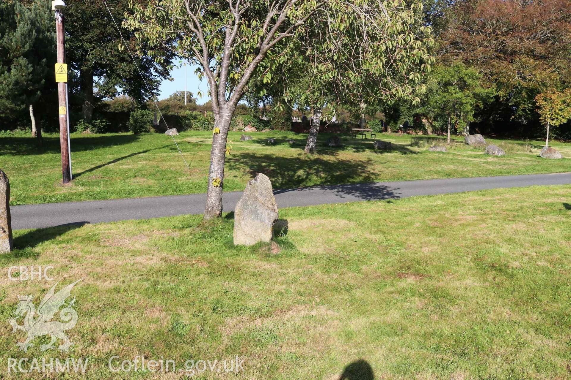 Photograph showing the Gorsedd Circle at Aberteifi (Cardigan).