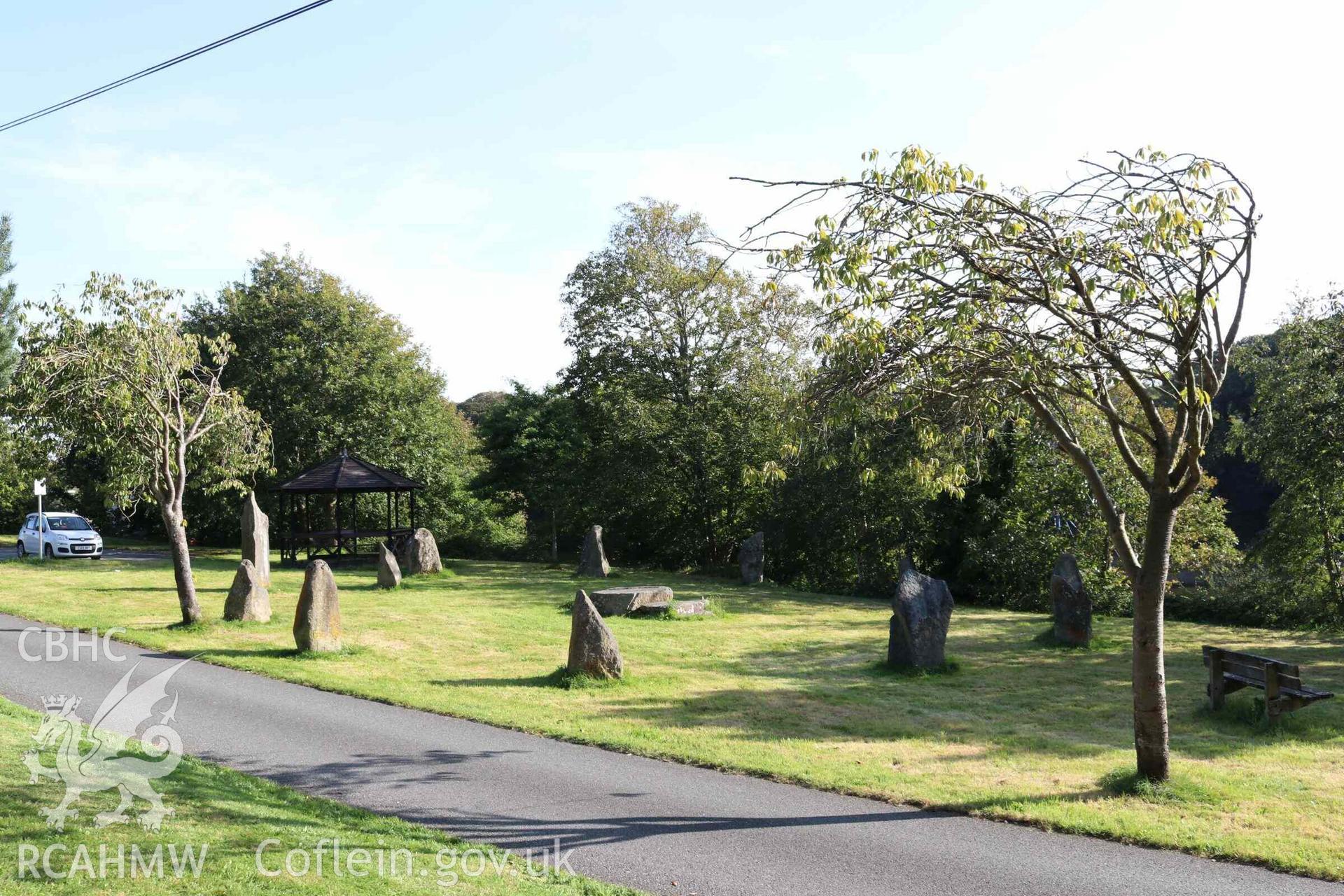Photograph showing the Gorsedd Circle at Aberteifi (Cardigan).