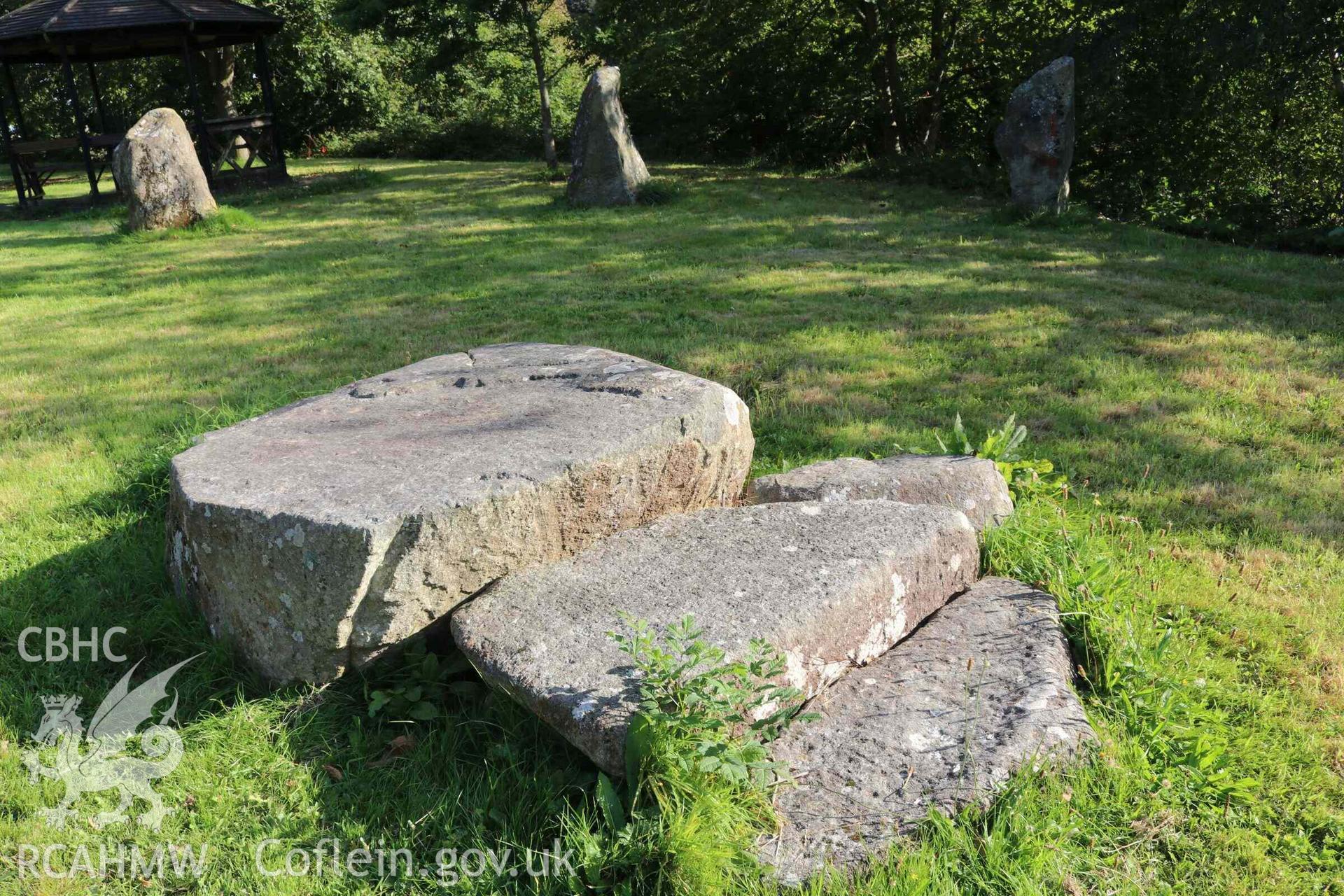 Photograph showing the Gorsedd Circle at Aberteifi (Cardigan).