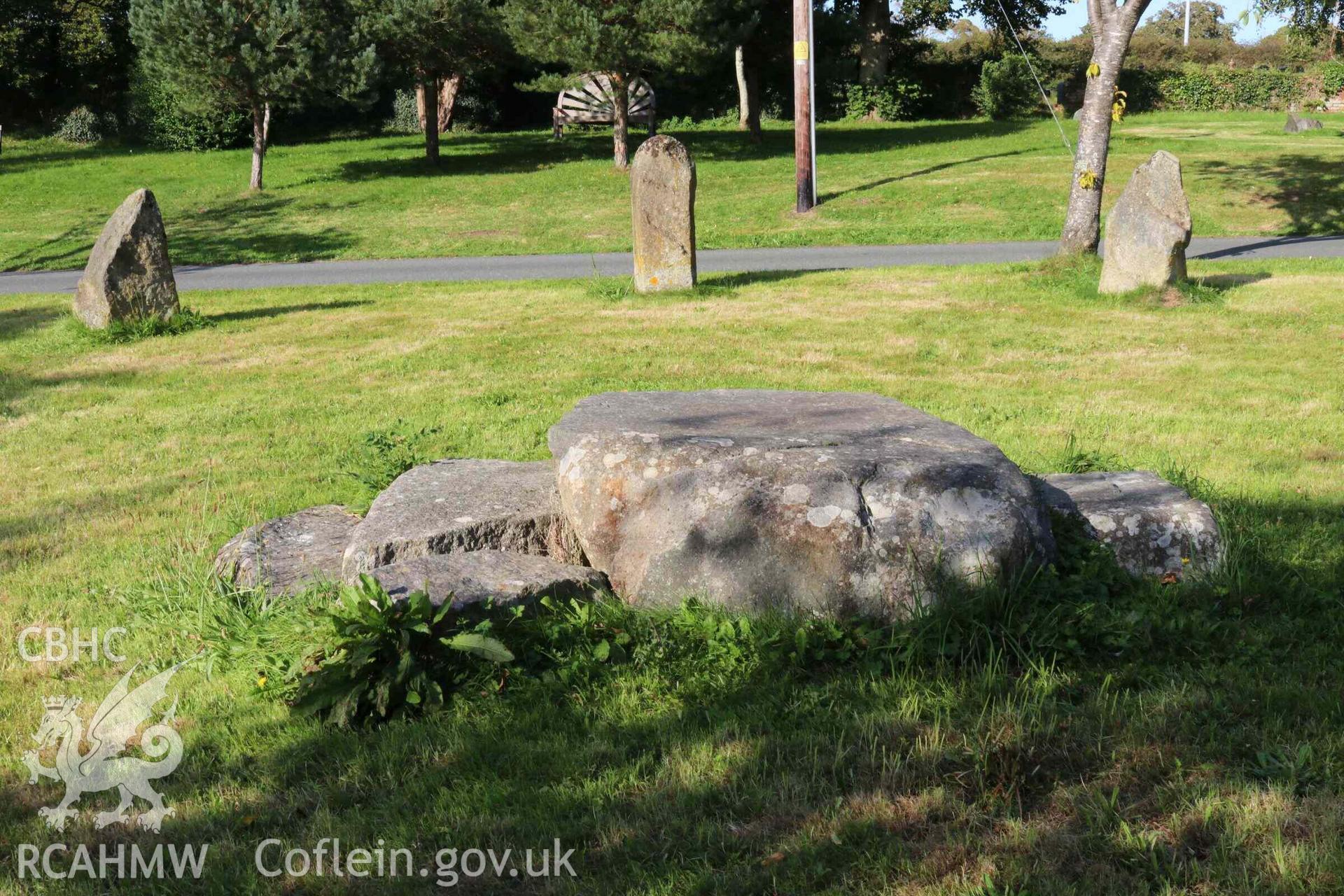 Photograph showing the Gorsedd Circle at Aberteifi (Cardigan).