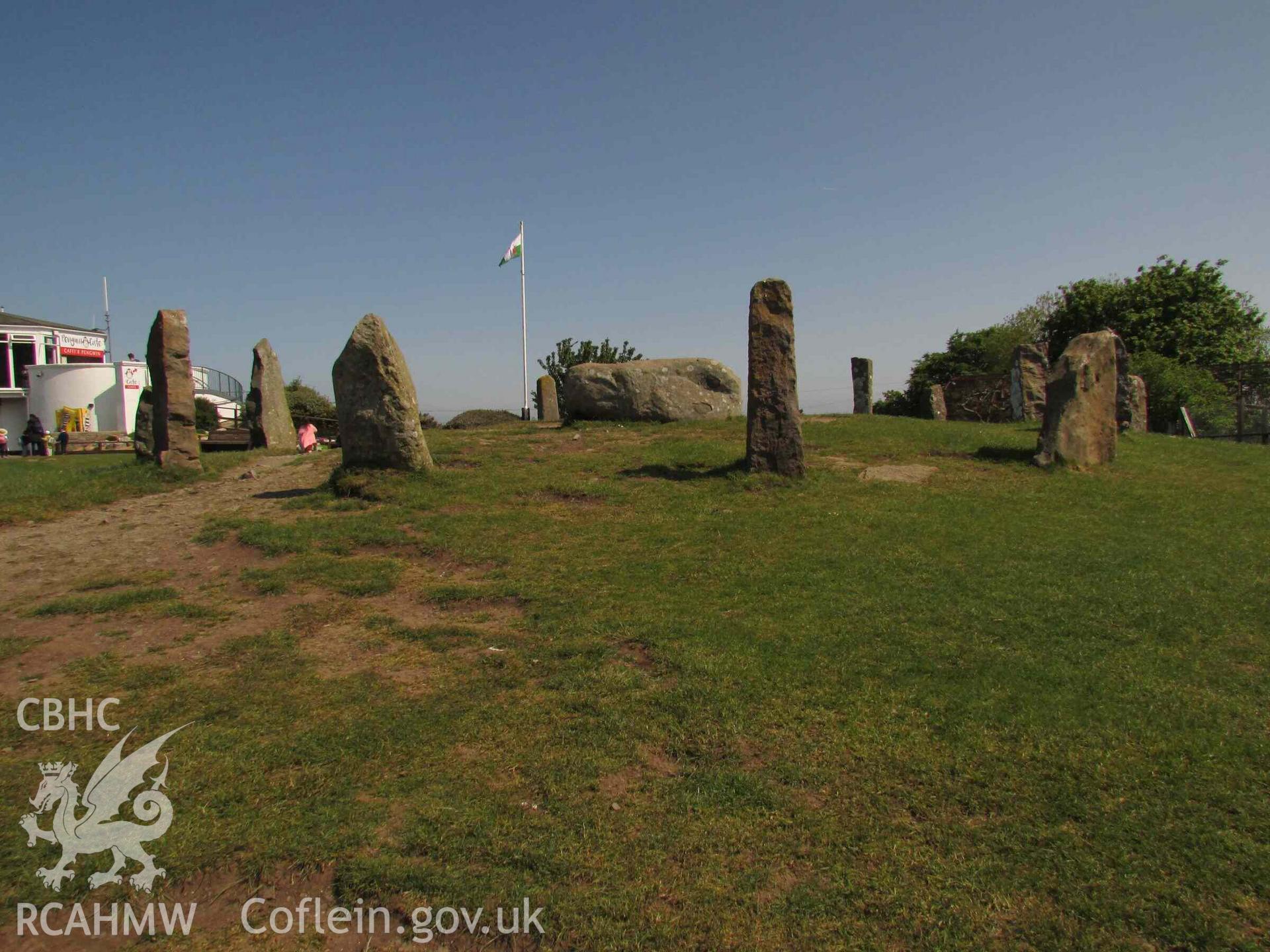 Photograph showing the Gorsedd Circle at Colwyn Bay.