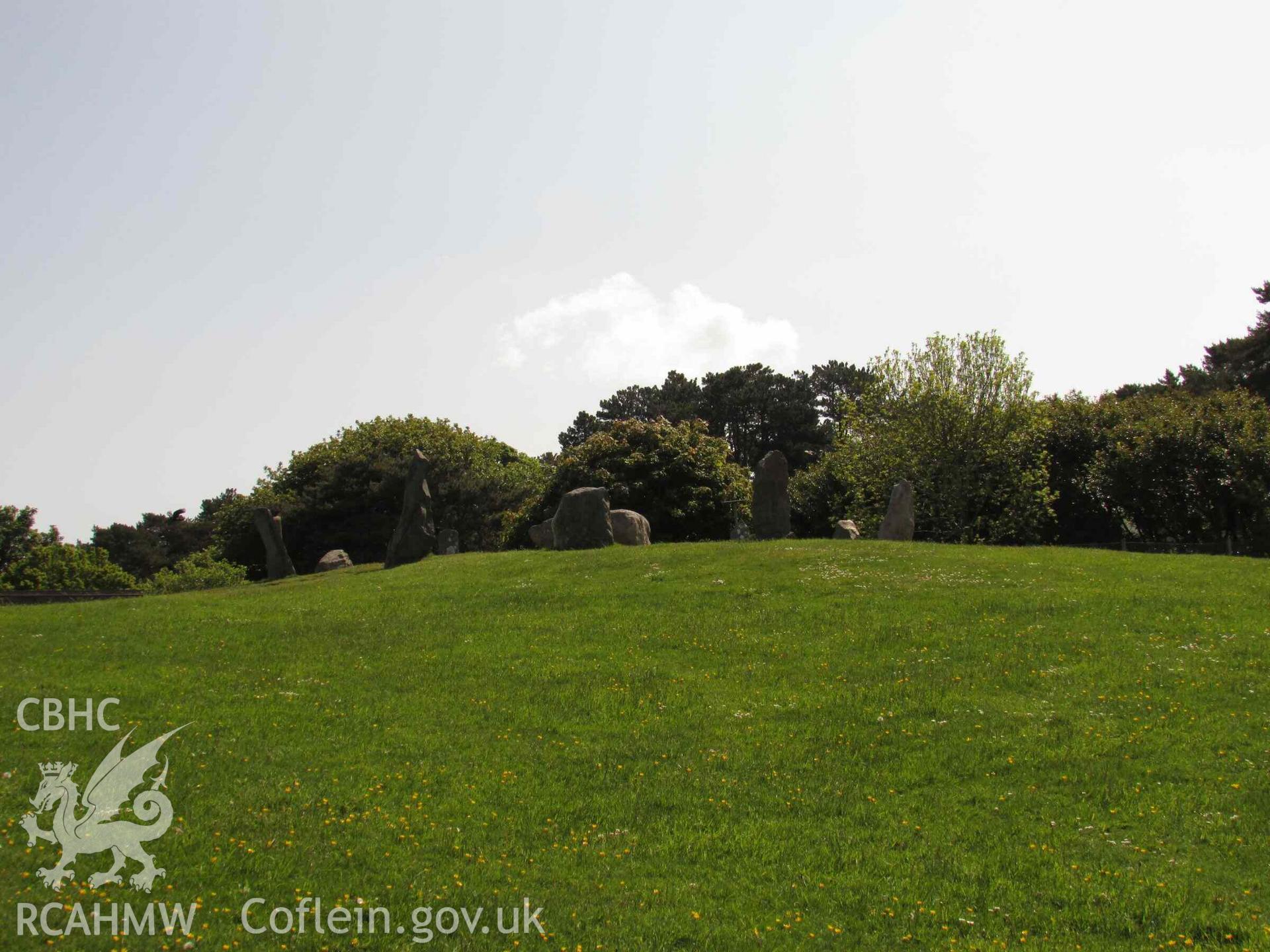 Photograph showing the Gorsedd Circle at Colwyn Bay.