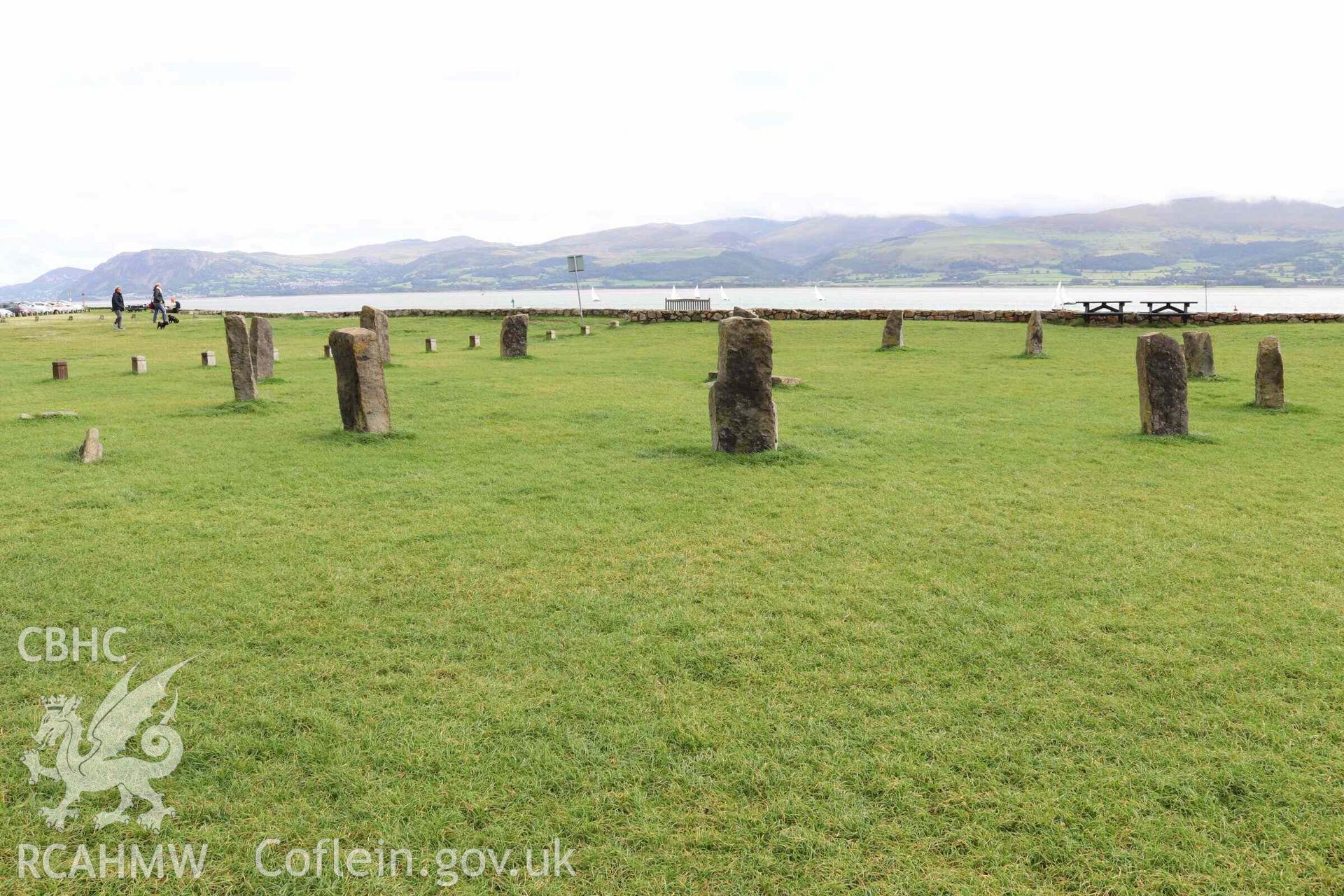 Photograph showing view of Gorsedd Circle at Beaumaris.