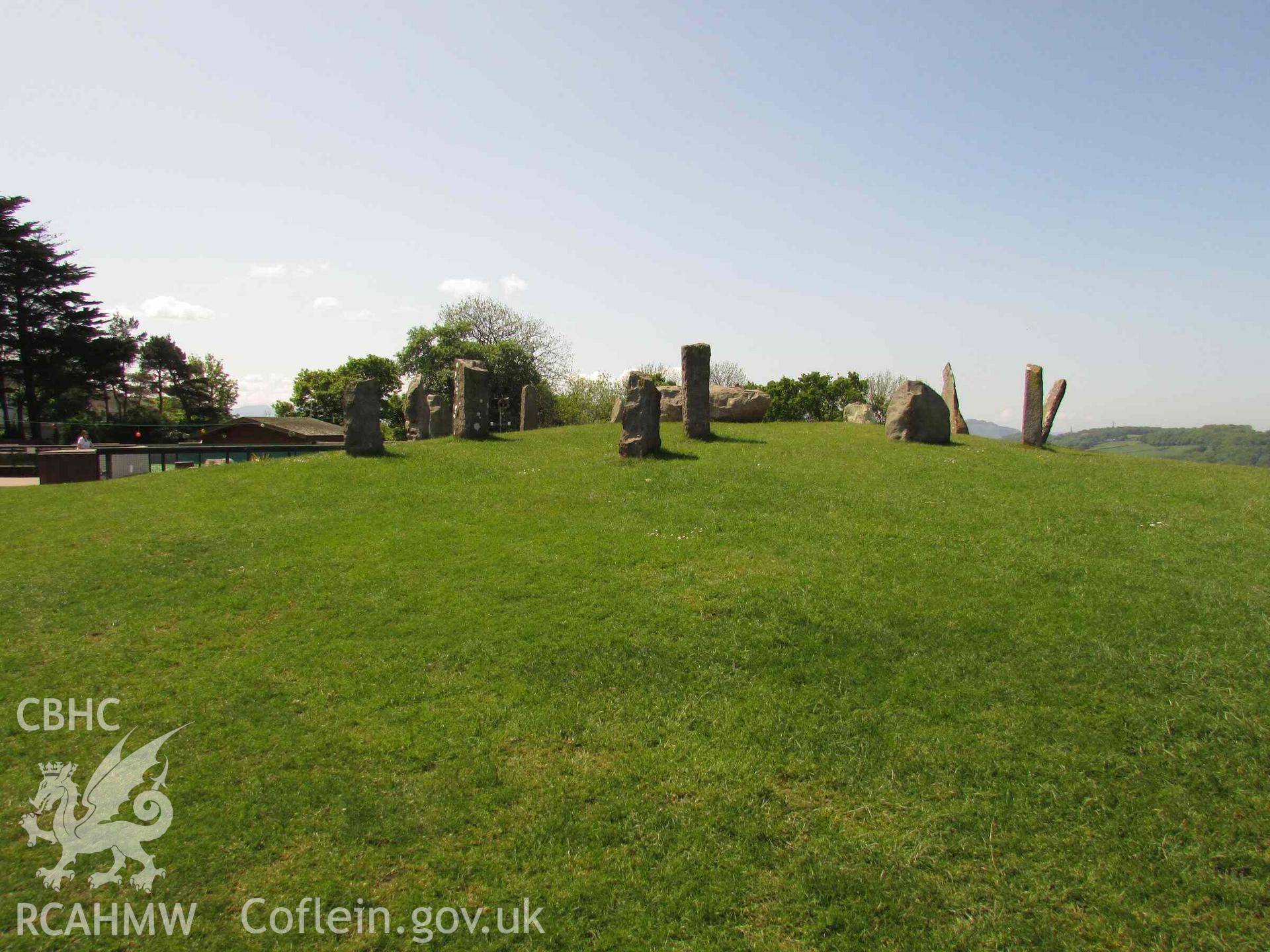 Photograph showing the Gorsedd Circle at Colwyn Bay.