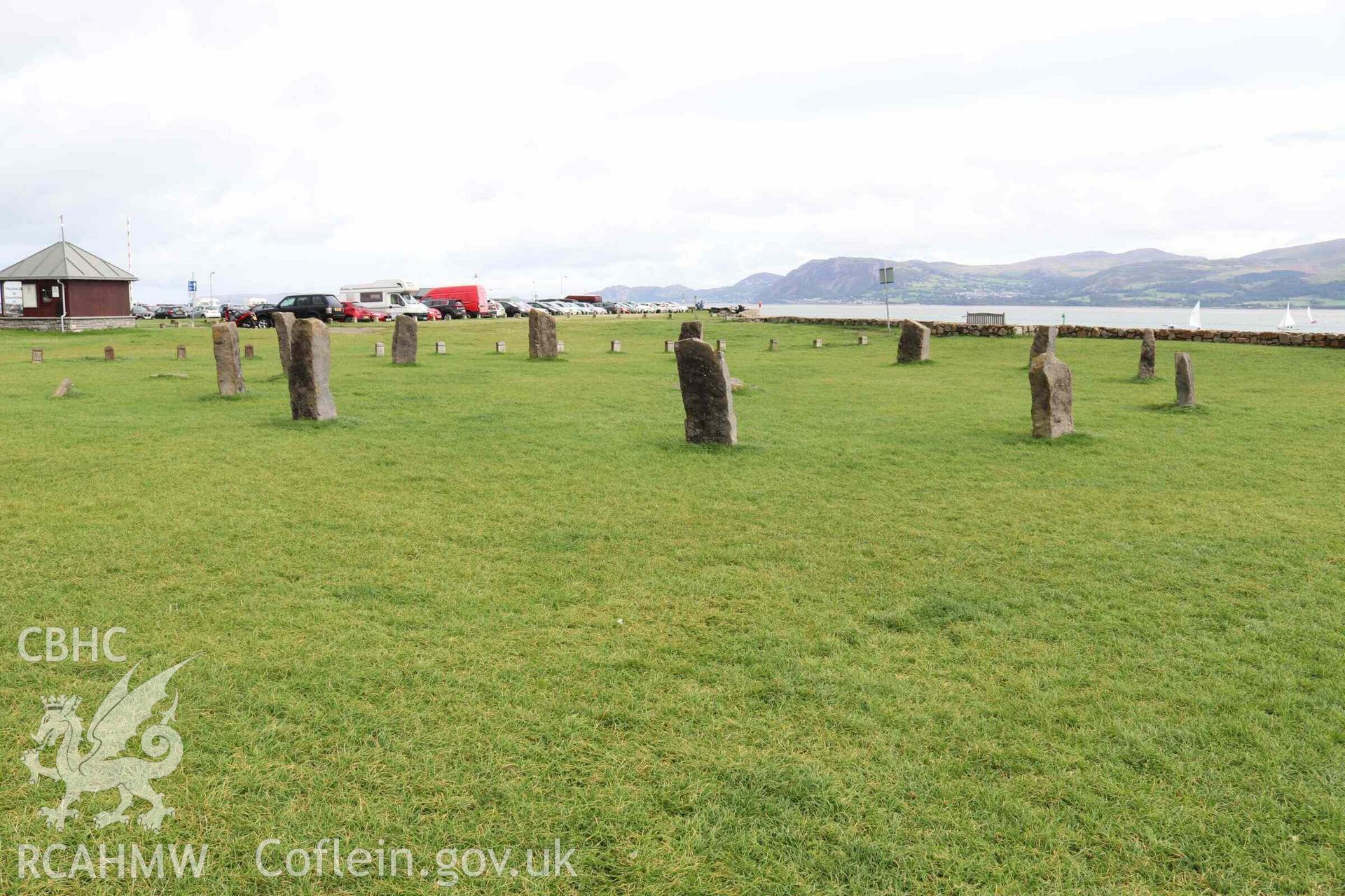 Photograph showing view of Gorsedd Circle at Beaumaris.