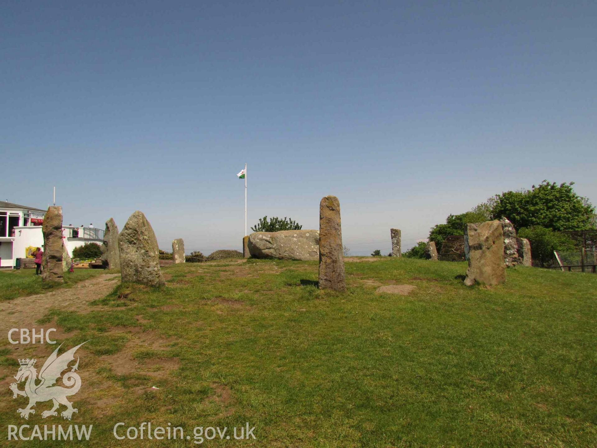 Photograph showing the Gorsedd Circle at Colwyn Bay.