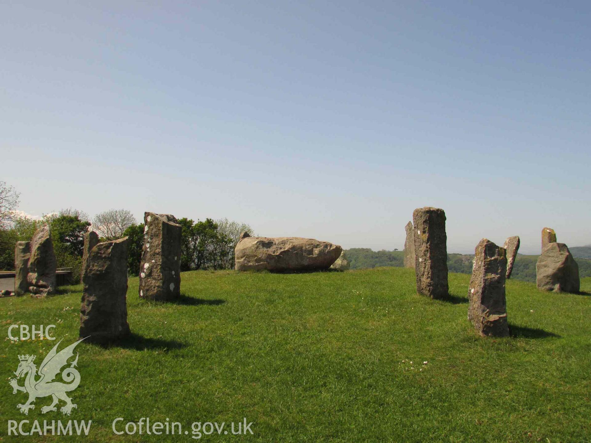 Photograph showing the Gorsedd Circle at Colwyn Bay.