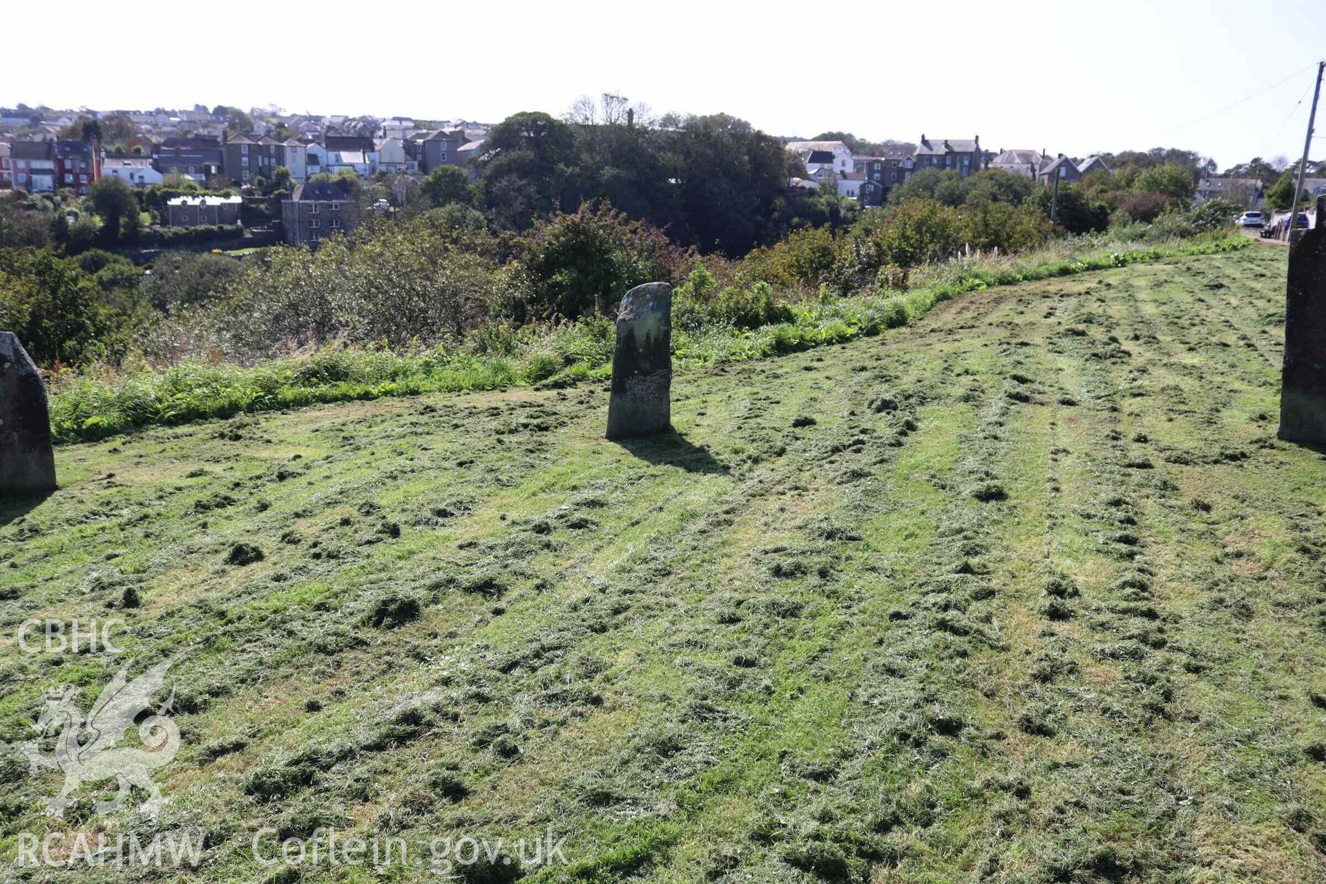 Photograph showing the Gorsedd Circle at Fishguard (Penslade).