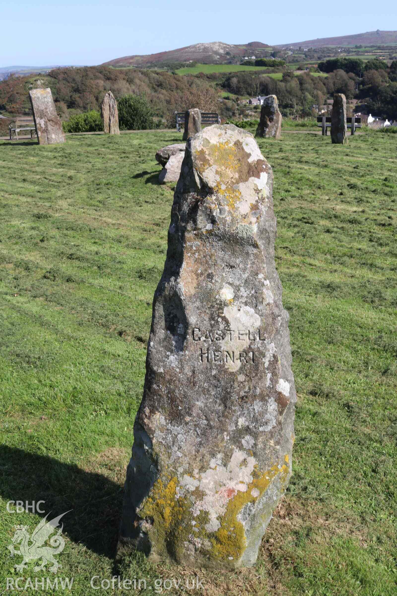 Photograph showing the Gorsedd Circle at Fishguard (Penslade).