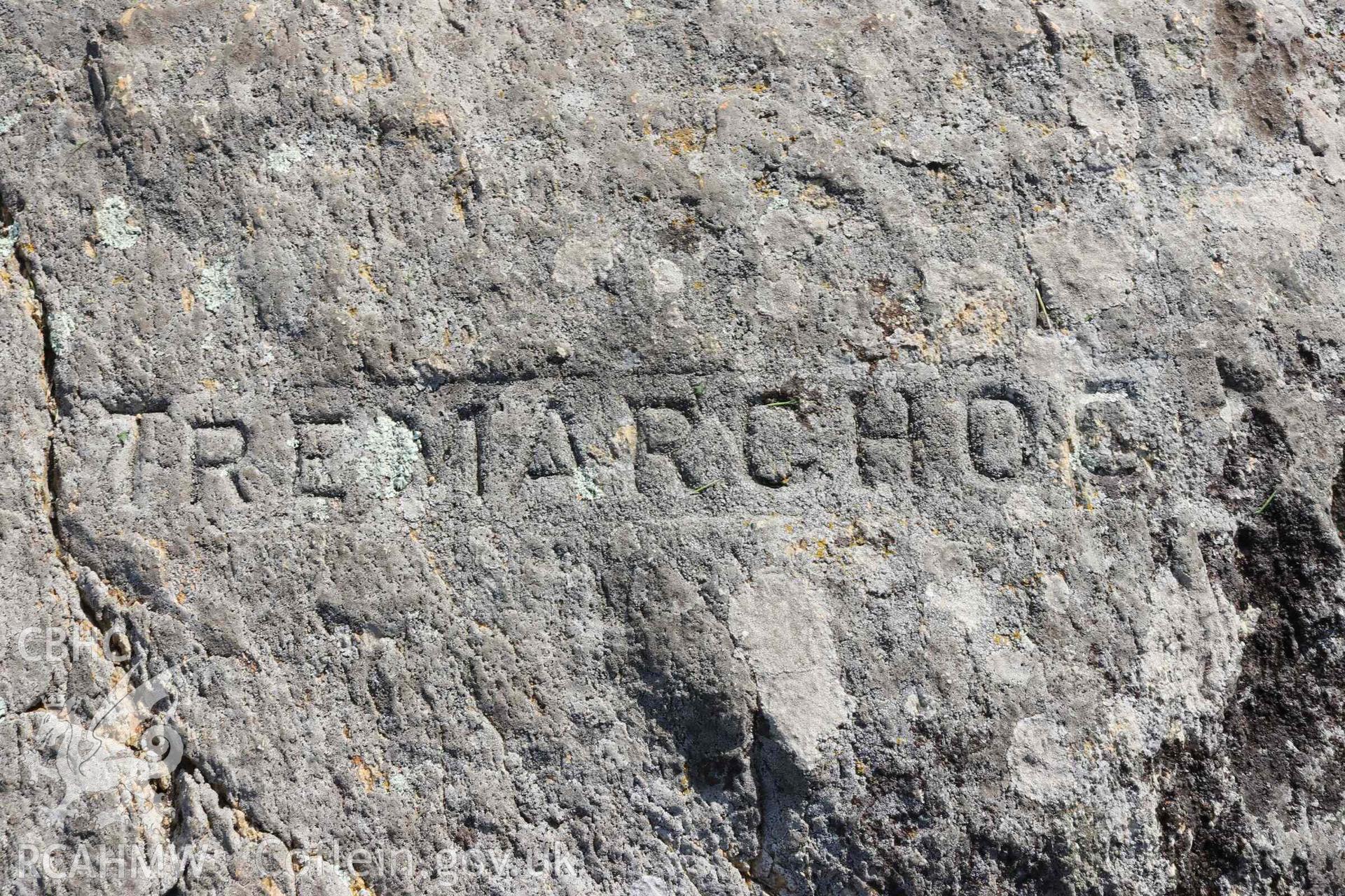 Photograph showing the Gorsedd Circle at Fishguard (Penslade).