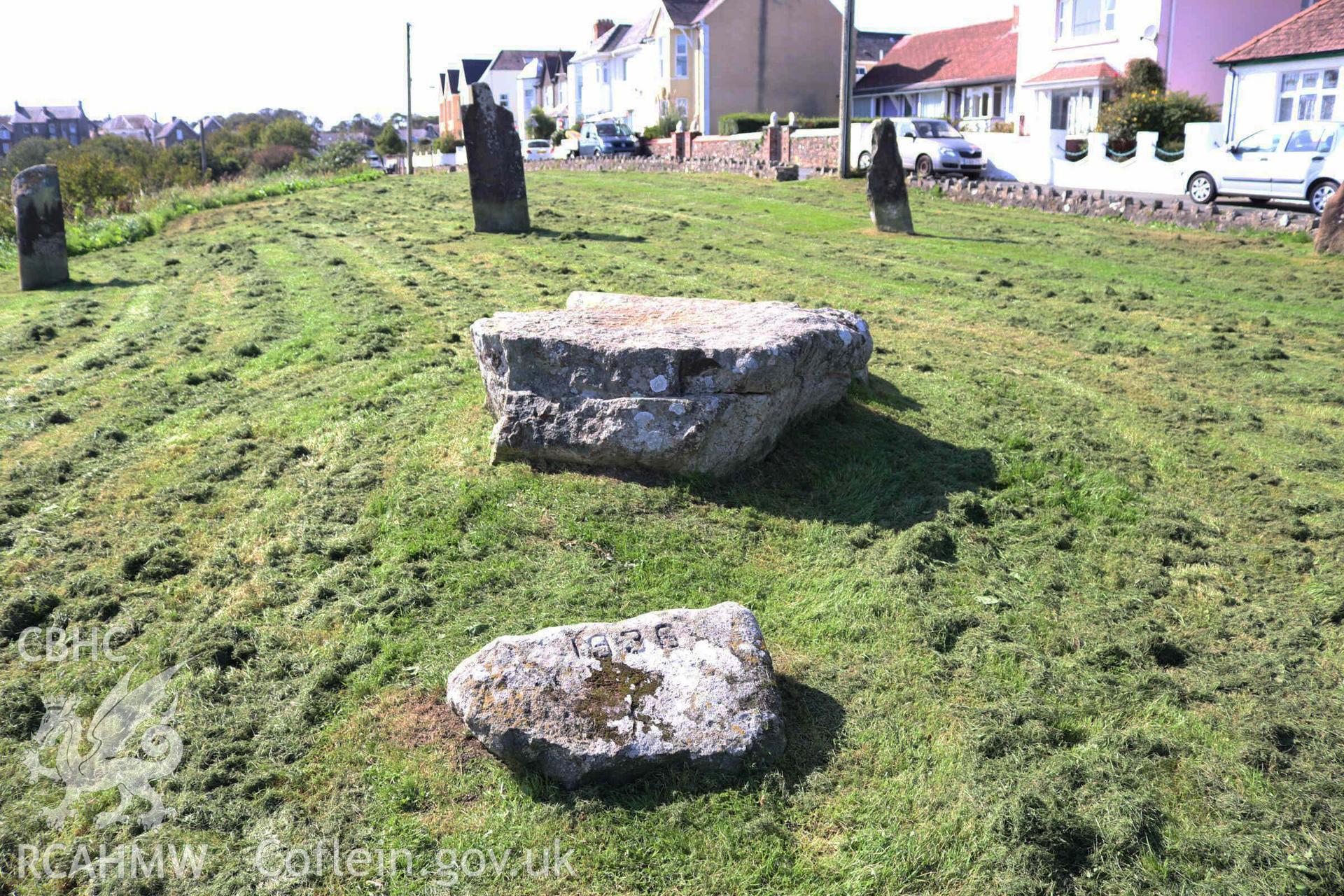 Photograph showing the Gorsedd Circle at Fishguard (Penslade).