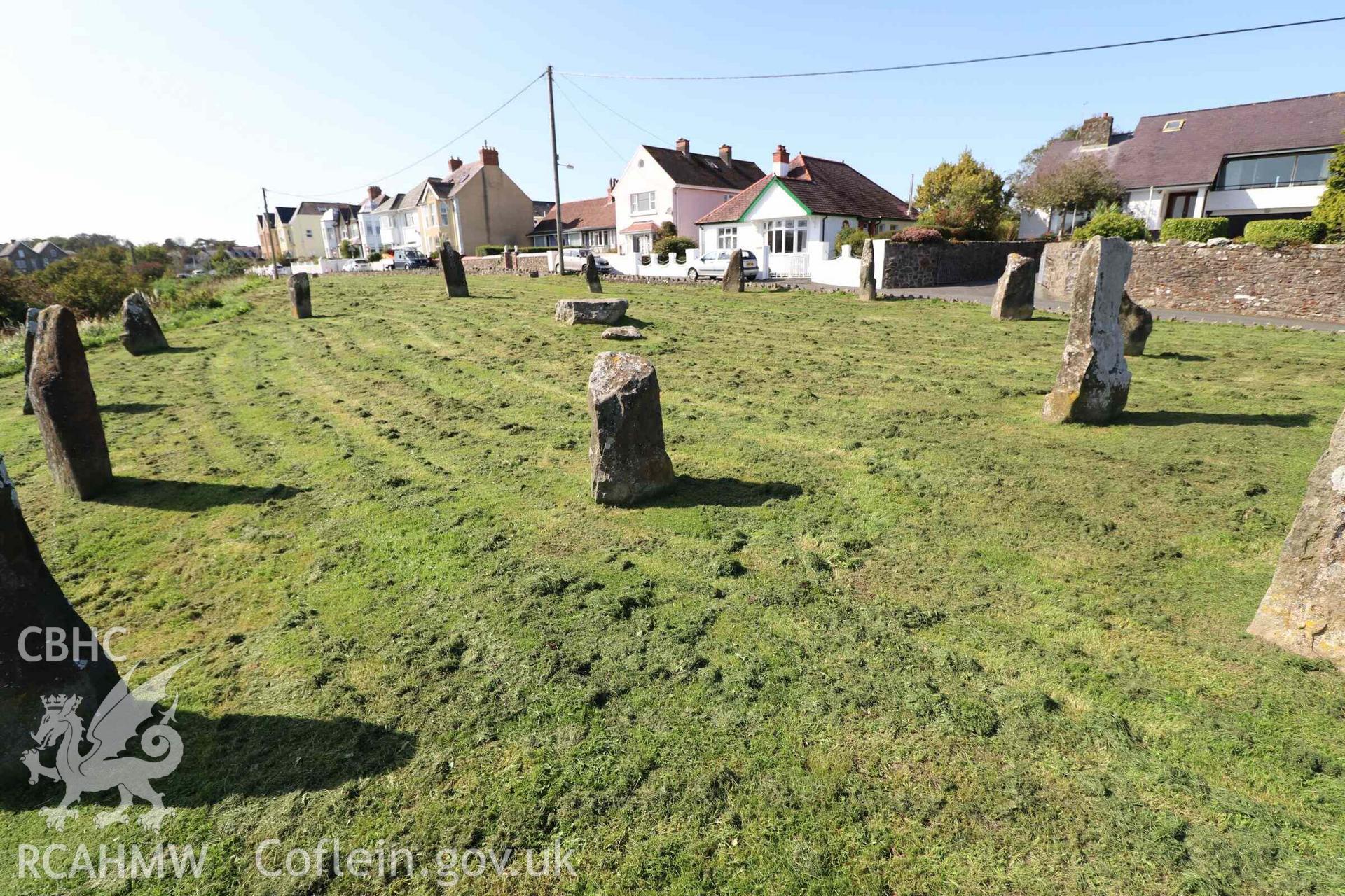 Photograph showing the Gorsedd Circle at Fishguard (Penslade).