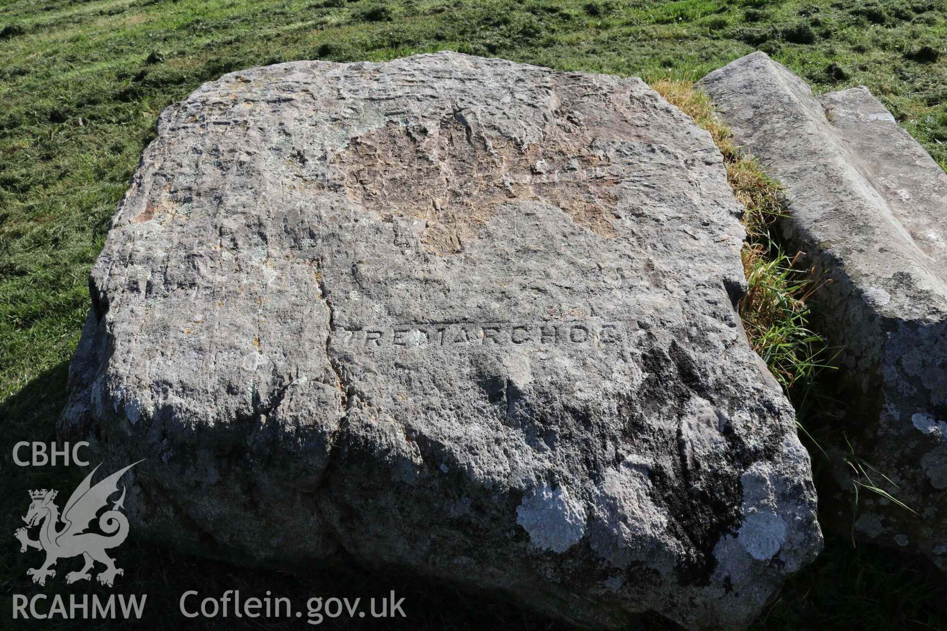 Photograph showing the Gorsedd Circle at Fishguard (Penslade).