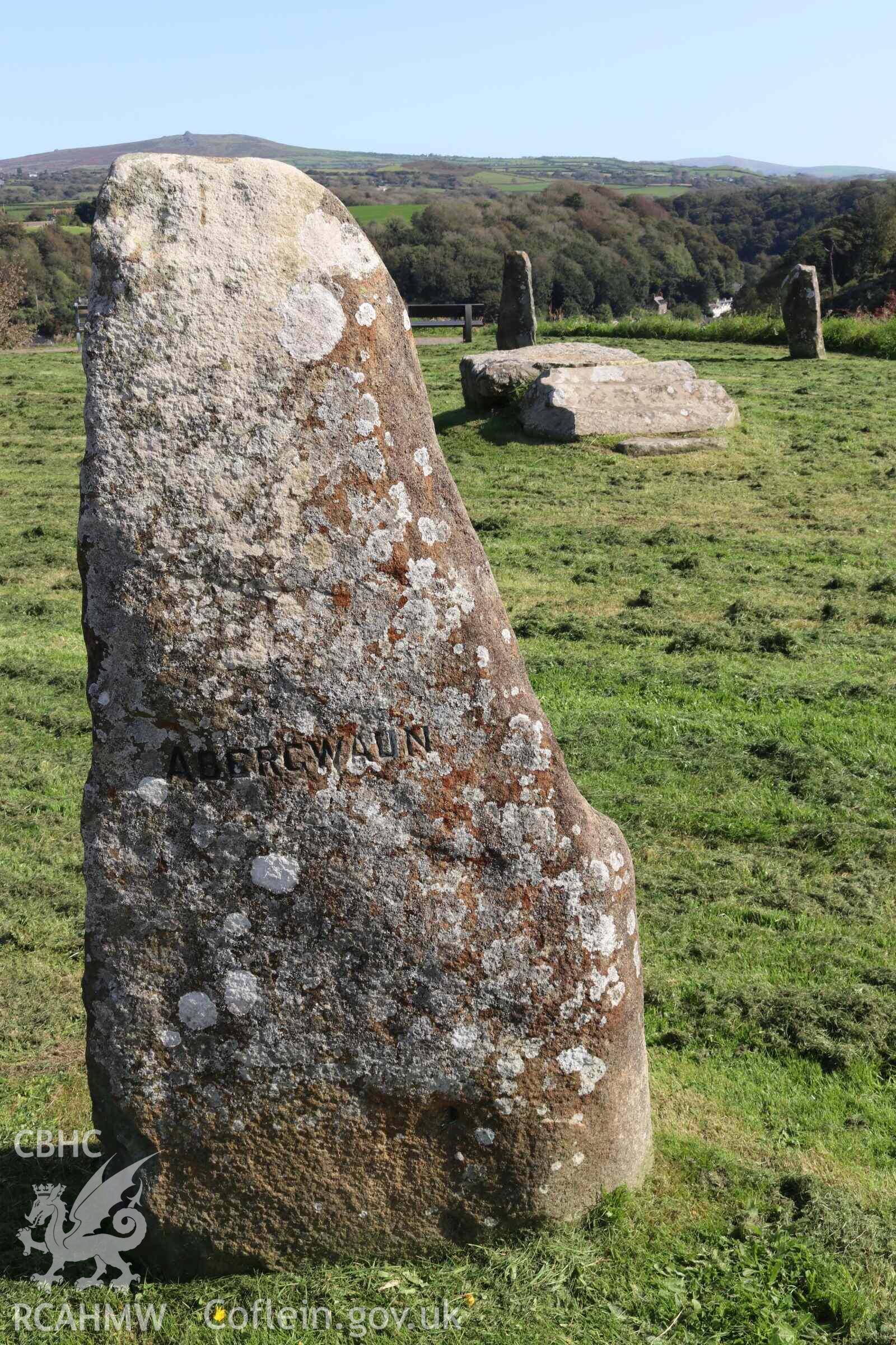 Photograph showing the Gorsedd Circle at Fishguard (Penslade).