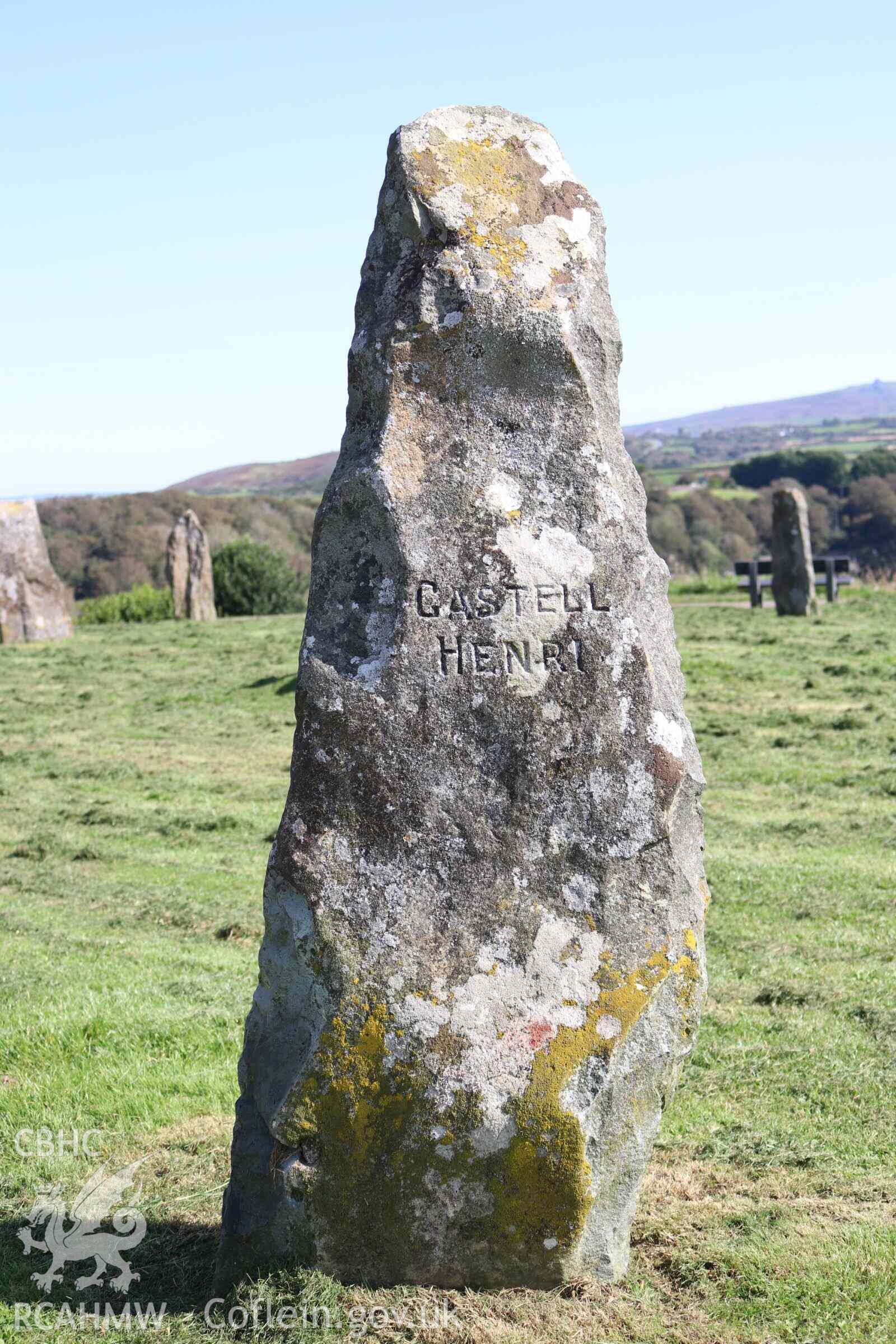 Photograph showing the Gorsedd Circle at Fishguard (Penslade).