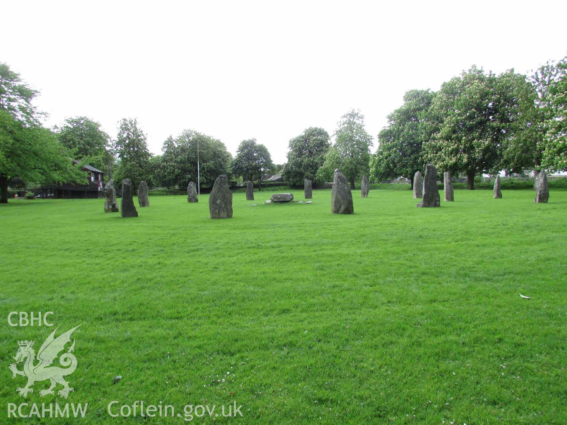 Photograph showing the Gorsedd Circle at Llanrwst