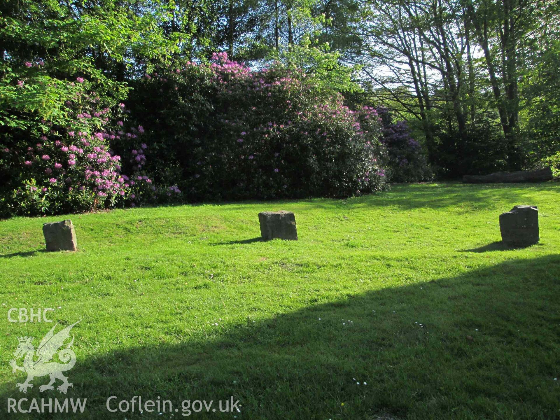 Photograph showing the Gorsedd Circle at the Y Plas, Machynlleth.
