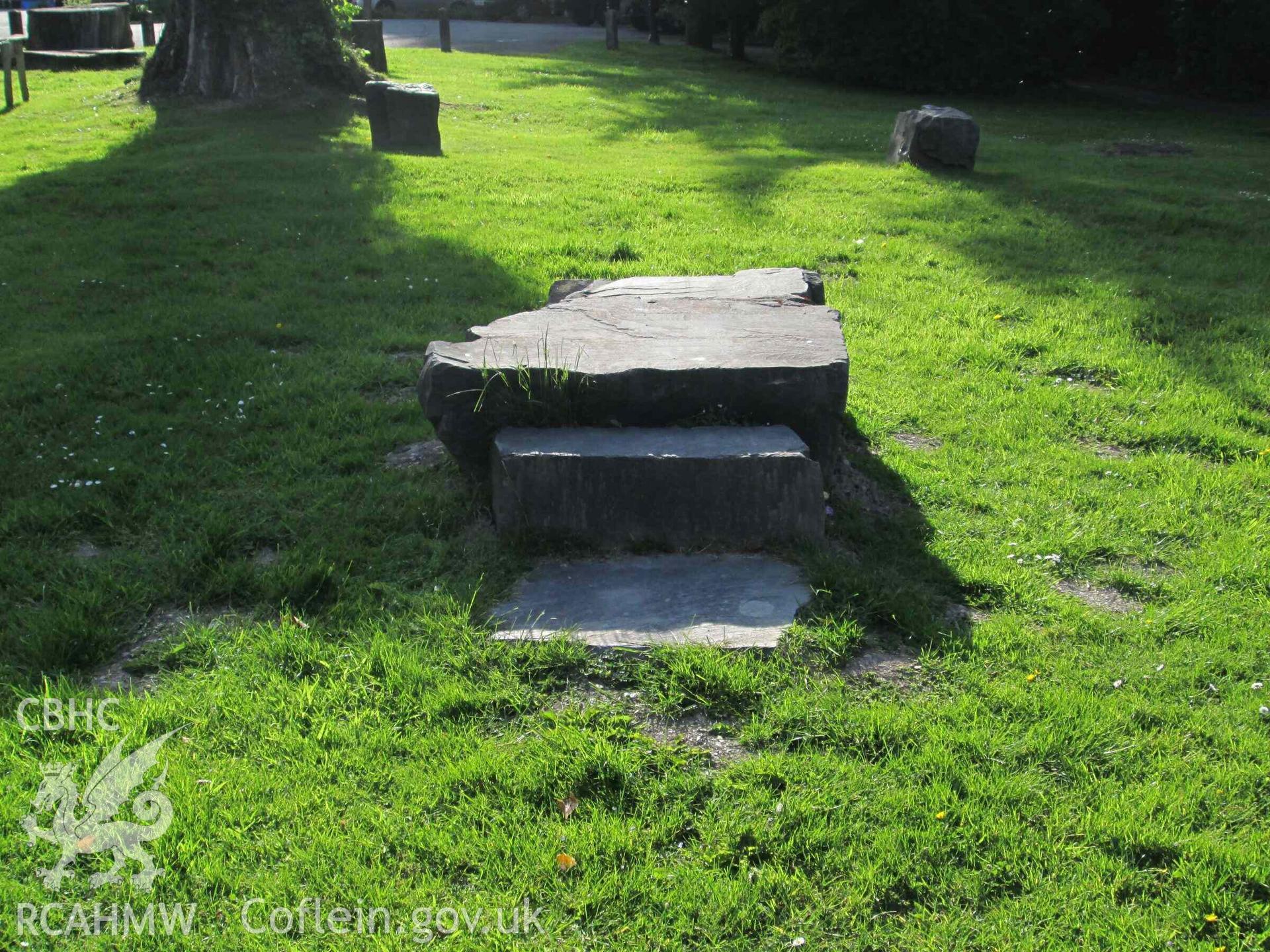 Photograph showing the Gorsedd Circle at the Y Plas, Machynlleth.